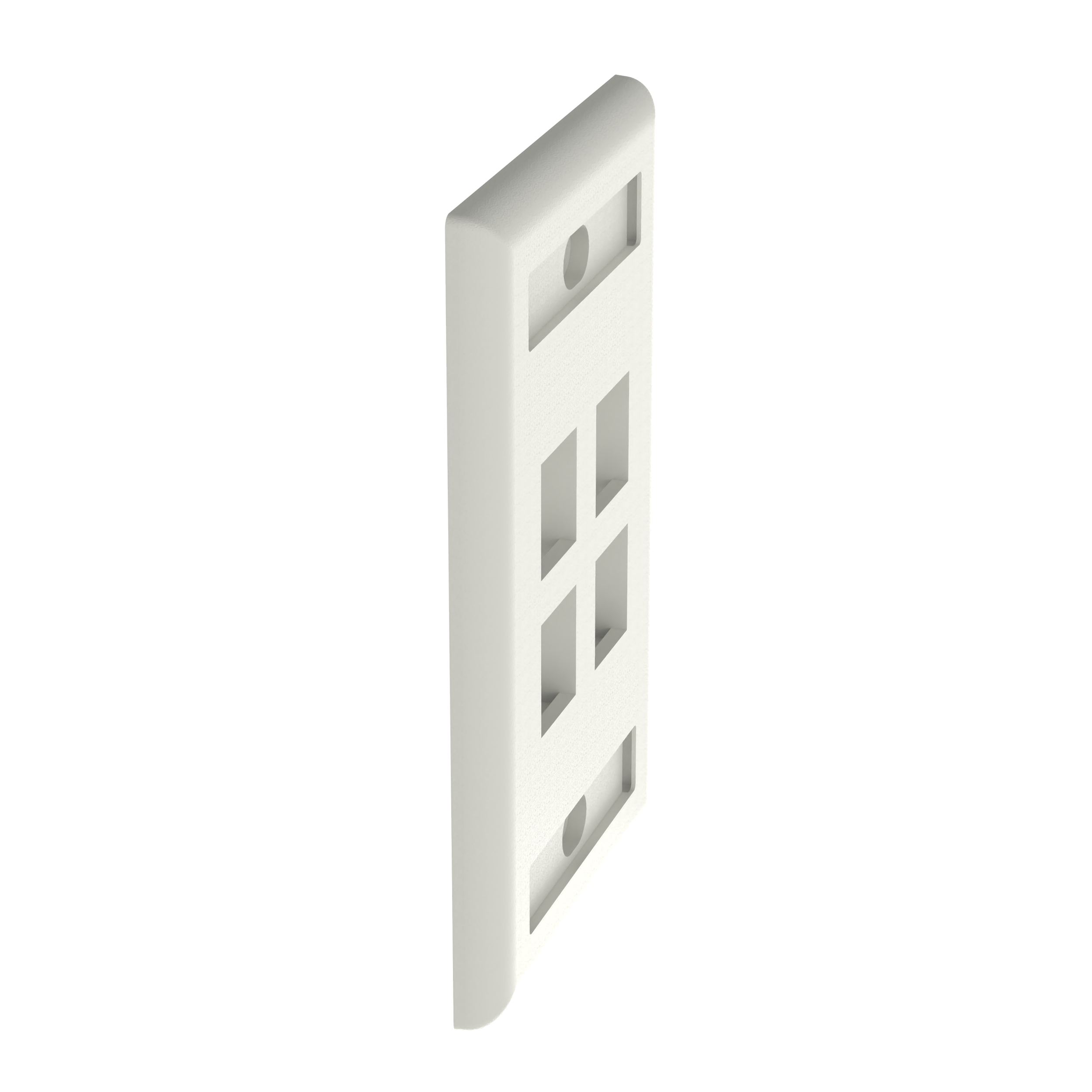 NetKey® Yüz Levhası, Etiket Yuvası, 4 Port, Açık Beyaz