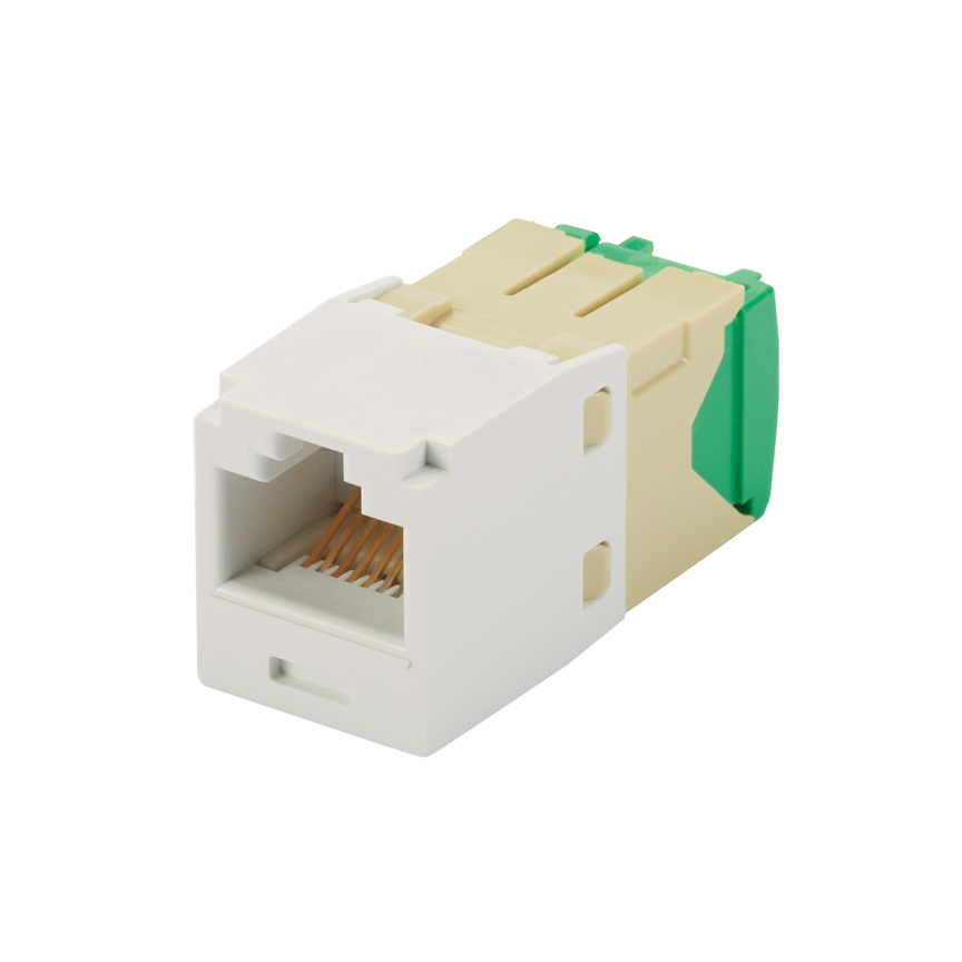 UTP RJ45 Cat 6 28/30 AWG TG Jack Module, Arctic White
