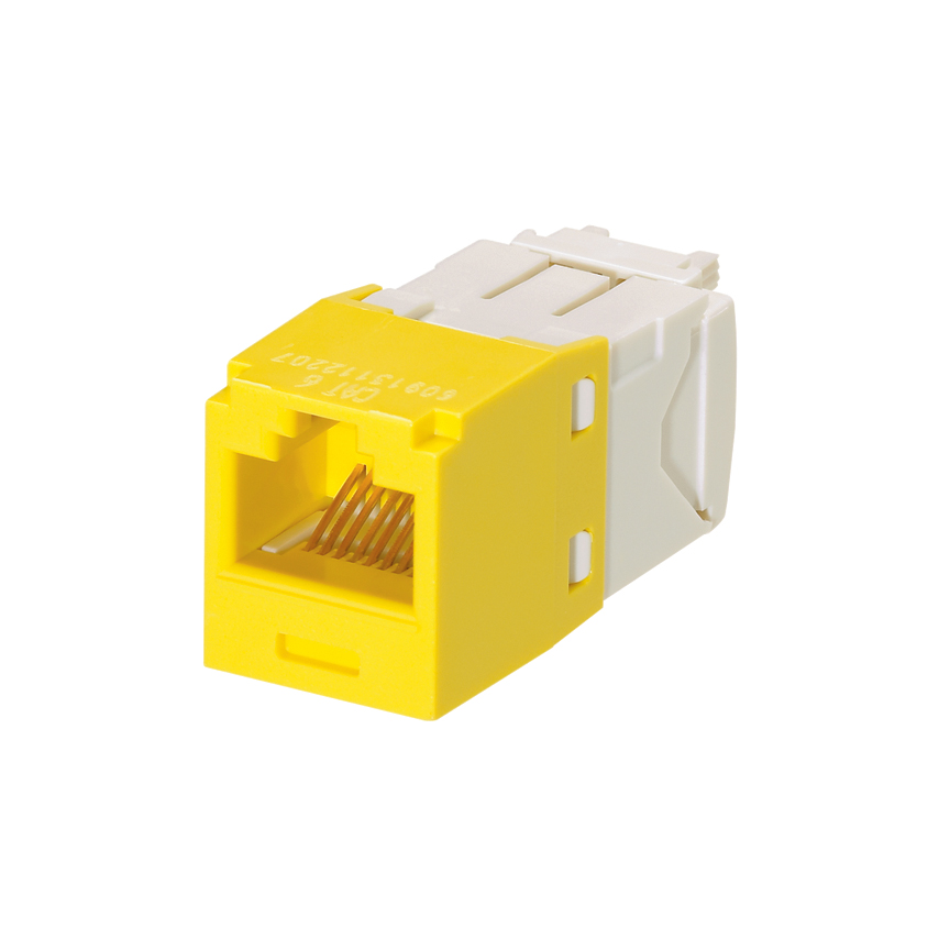 Twisted Pair RJ45 Cat 6 Sonlandırma Jak Modülü, Sarı, 100'lü Paket