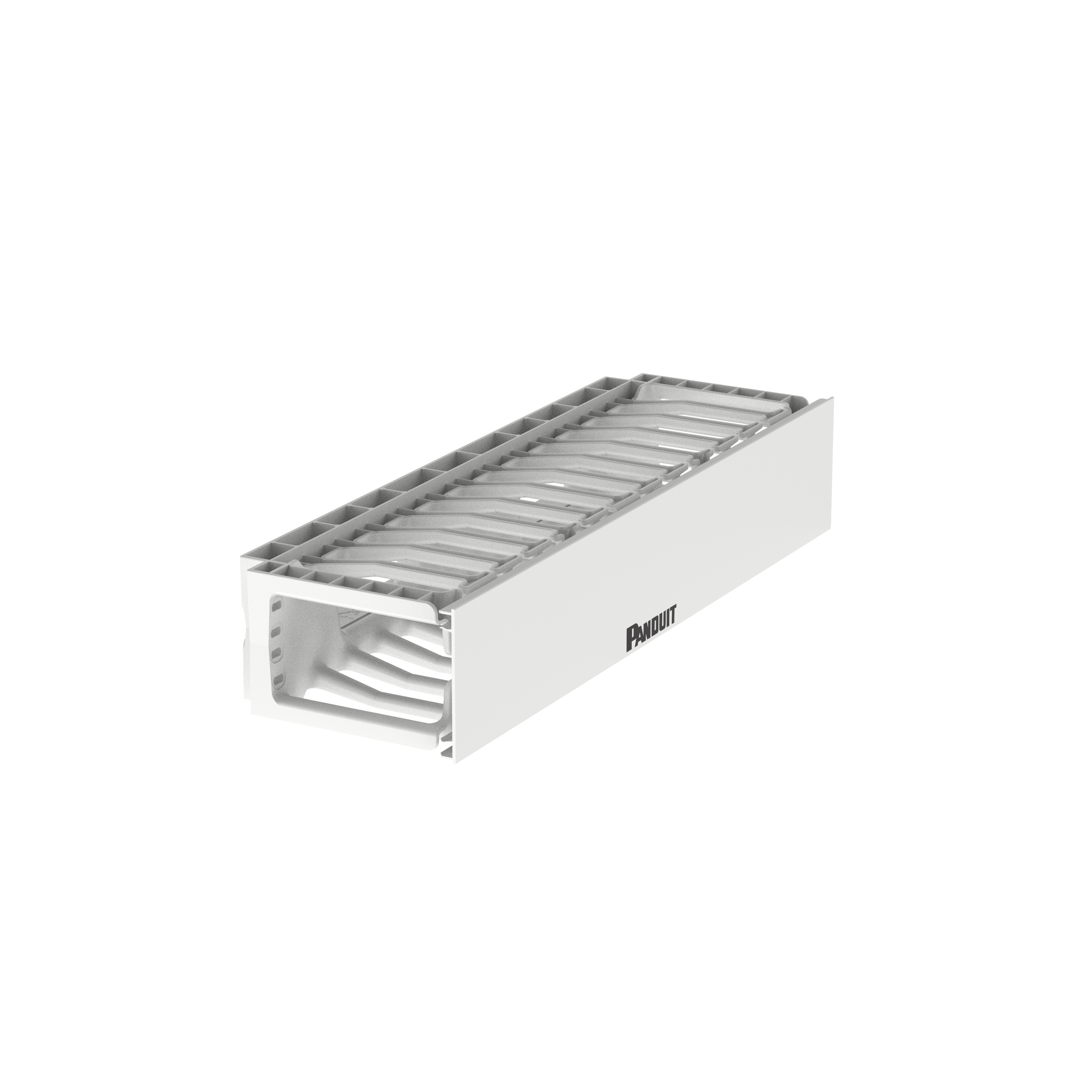 High Capacity Horizontal Single Sided Manager, 2RU, White