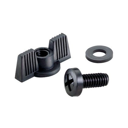 Kablo Kanalı T-Cıvatalı Set, 1/4" Cıvatalar ve Kanat Somunları Kanalı ve Bağlantı Elemanlarını Sabitler, Siyah