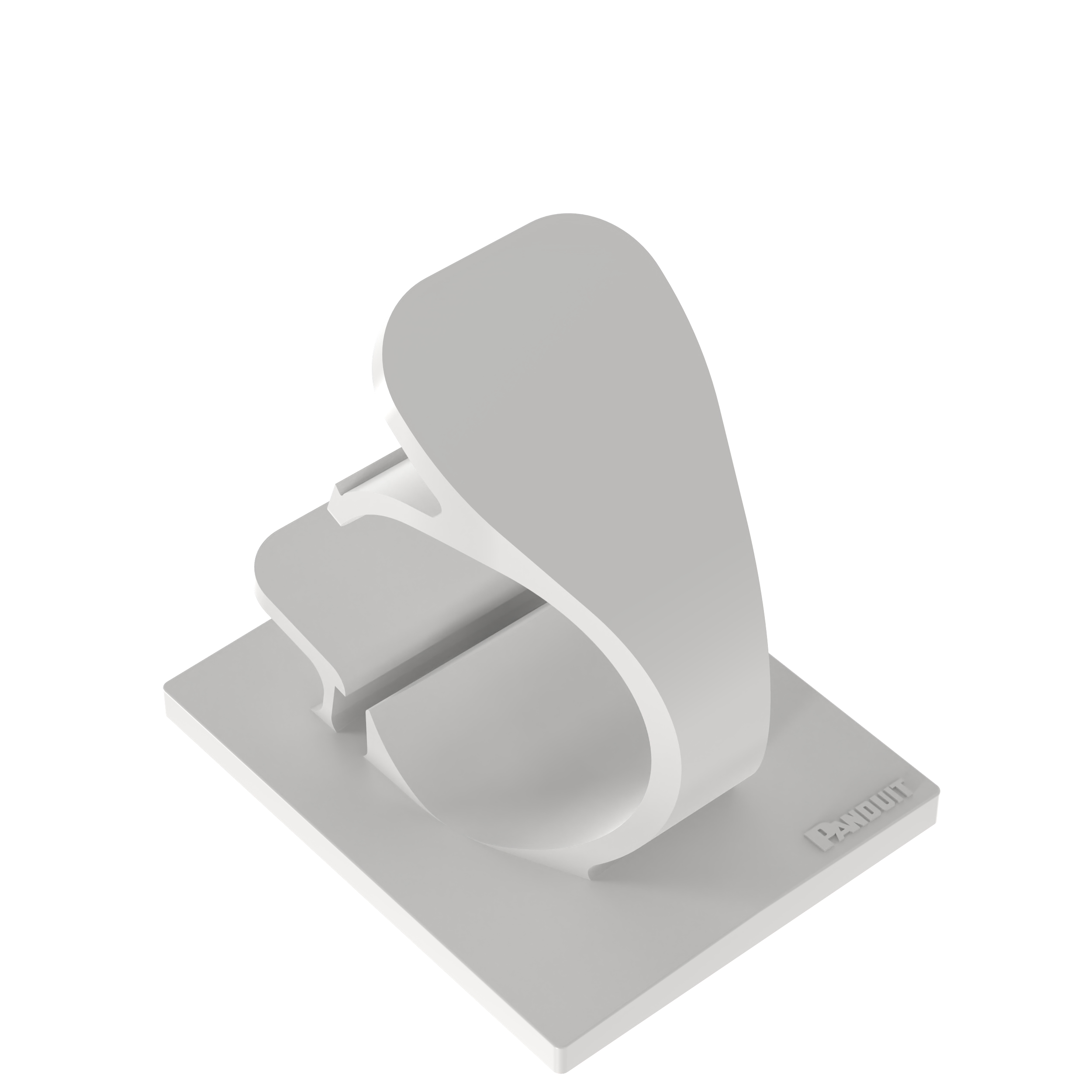 Kablo Klipsi, Doğal, PA 6.6, Kauçuk Yapışkanlı, 32x25.4mm, 50'li Paket