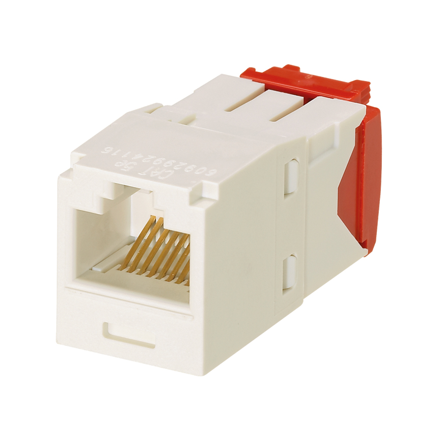 UTP RJ45 Cat 5e TG Jack Module, Off White, 24 Pack