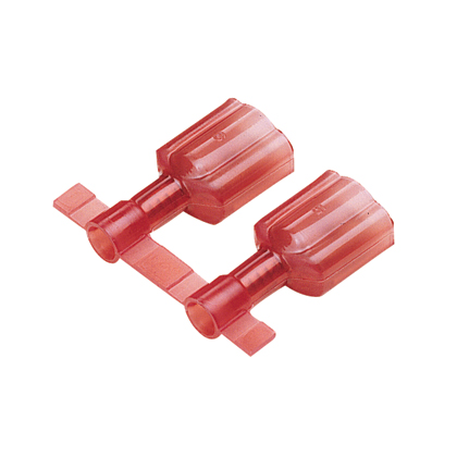 Kesici Terminaller, Kırmızı, Naylon, 0.5-1mm² Kablo, 6.3 x 0.8 mm Dil, 1000'li Paket