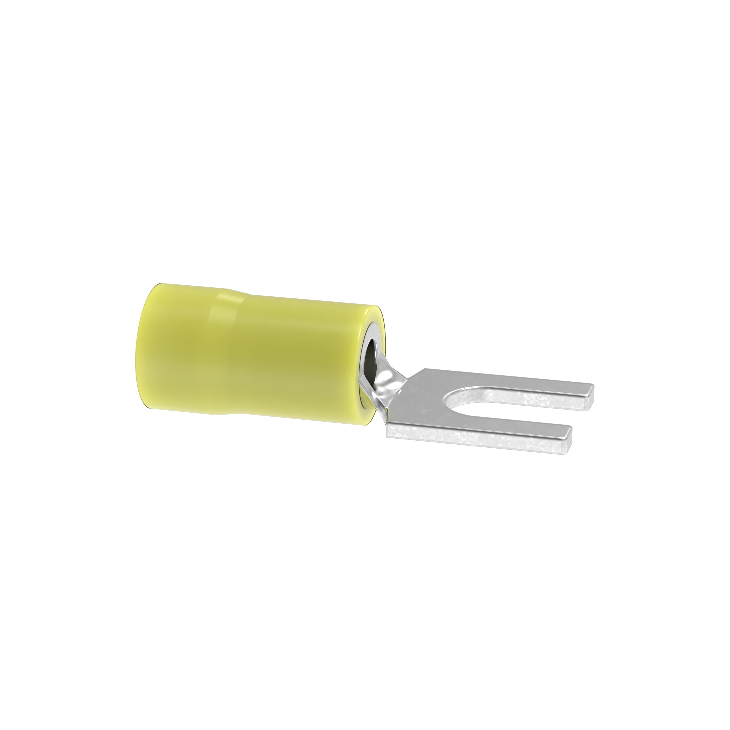 Gevşek Parça Çatalları, Sarı, Vinil, 4.8mm Çaplı Ayak, 6mm², 25'li Paket