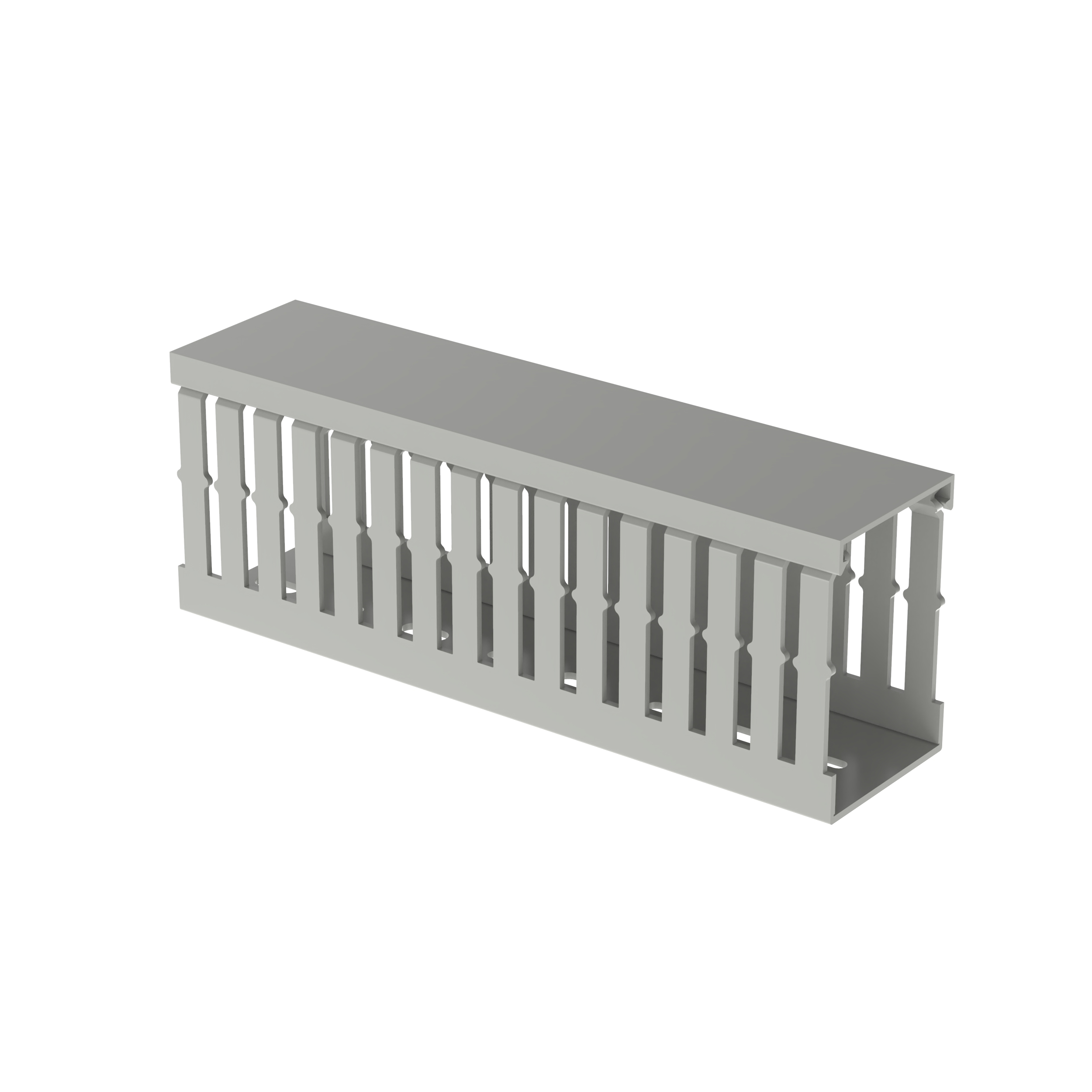 Dar Oluklu Kablo Kanalı, Gri, PVC, 49.5x72.4mm, 2'li Paket