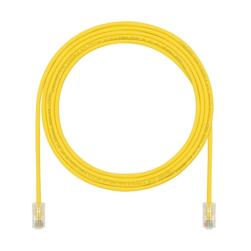 Cat 5e 28 AWG UTP Bakır Yama Kablosu, 6 metre, Sarı