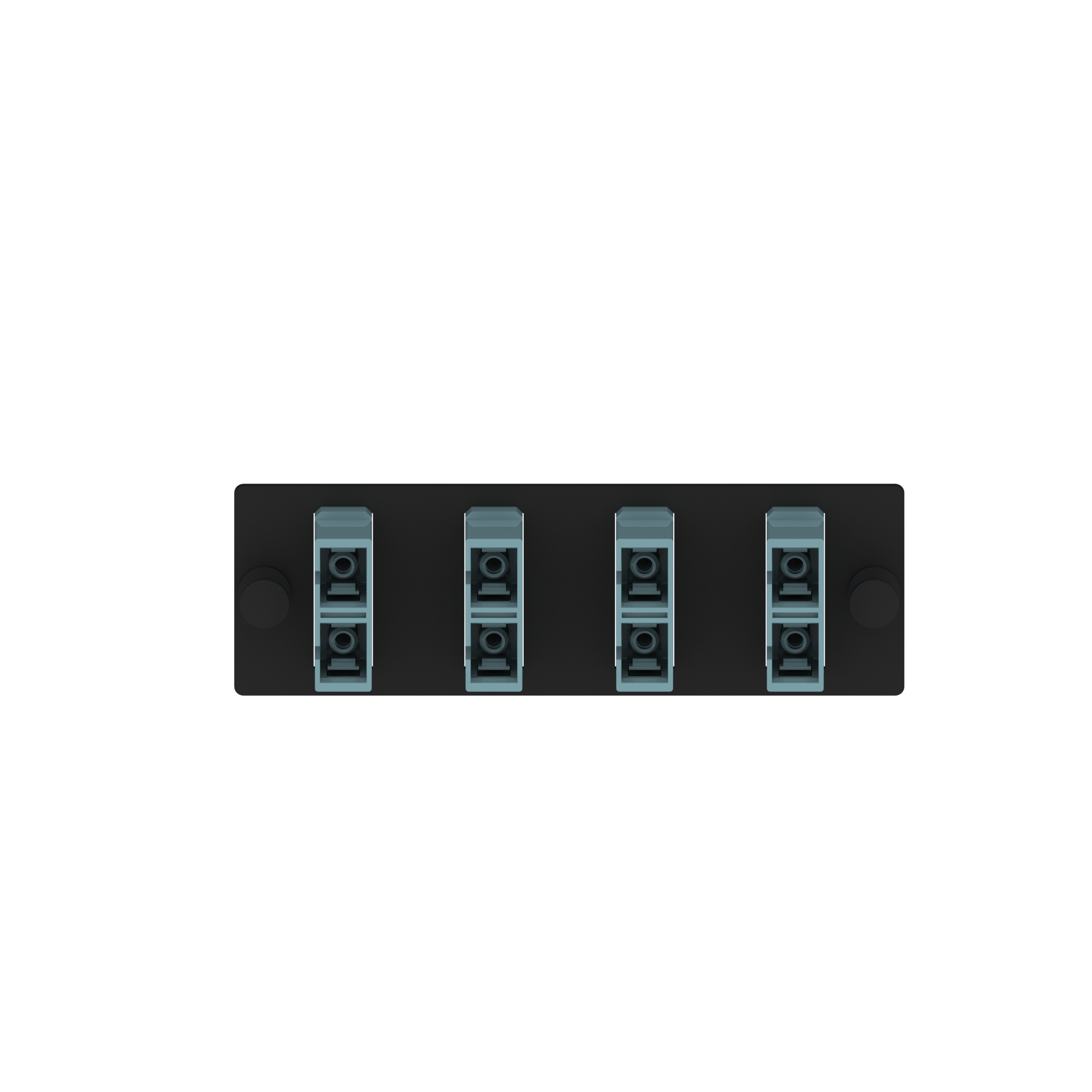 Opticom® Fiber Adaptör Paneli, OM4, 4 SC Çift Yönlü, Turkuaz