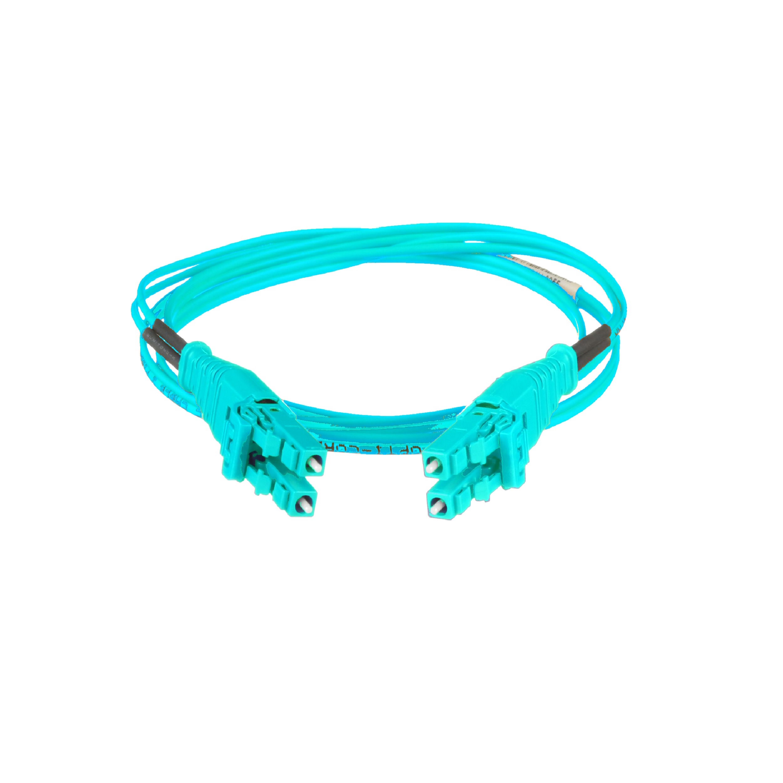 OM4 2F 1.6MM PC OFNR PUSHPULL LC/PUSHPULL LC  STD IL 1.5M