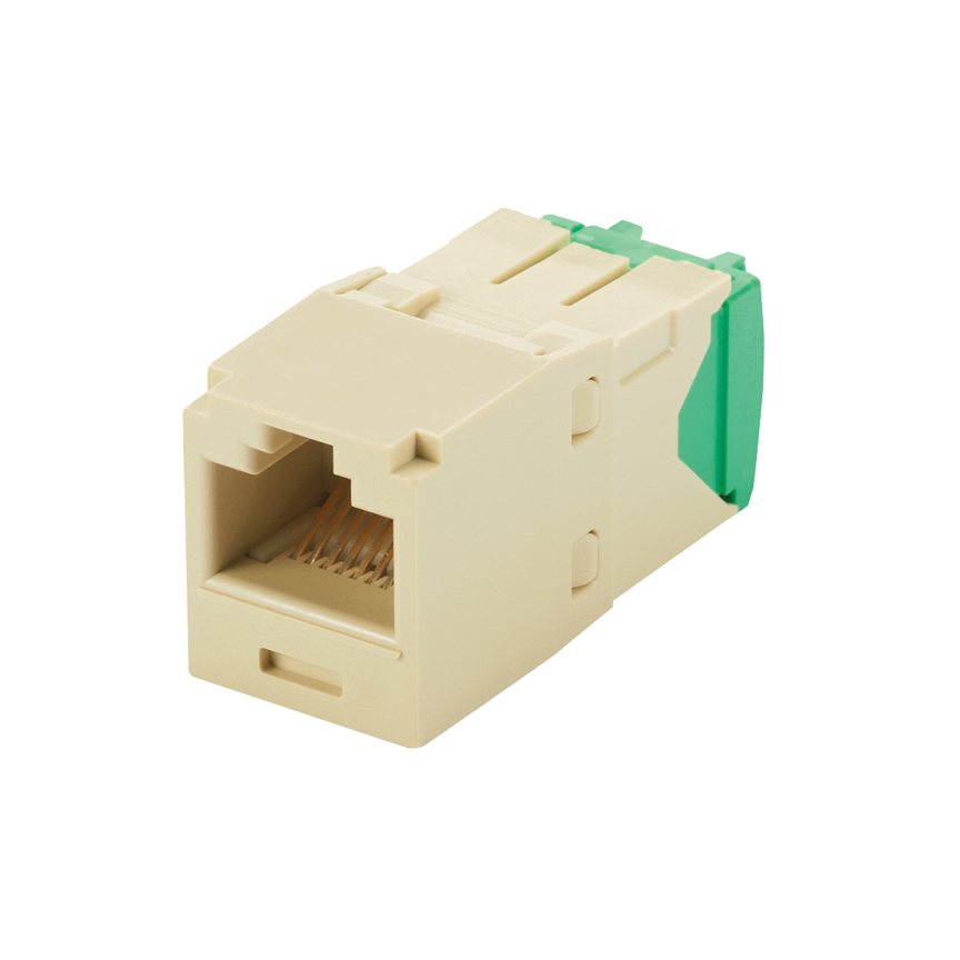 UTP RJ45 Cat 6 28/30 AWG TG Jack Module, Electric Ivory