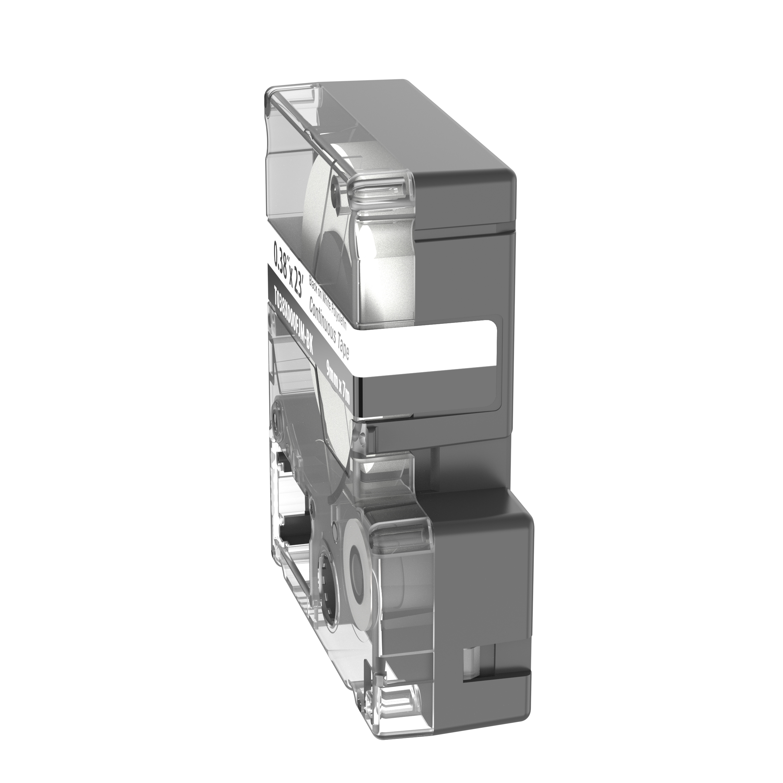 MP Cassette,Cont Tape,Polyolefin,.38"x23',BK on WT