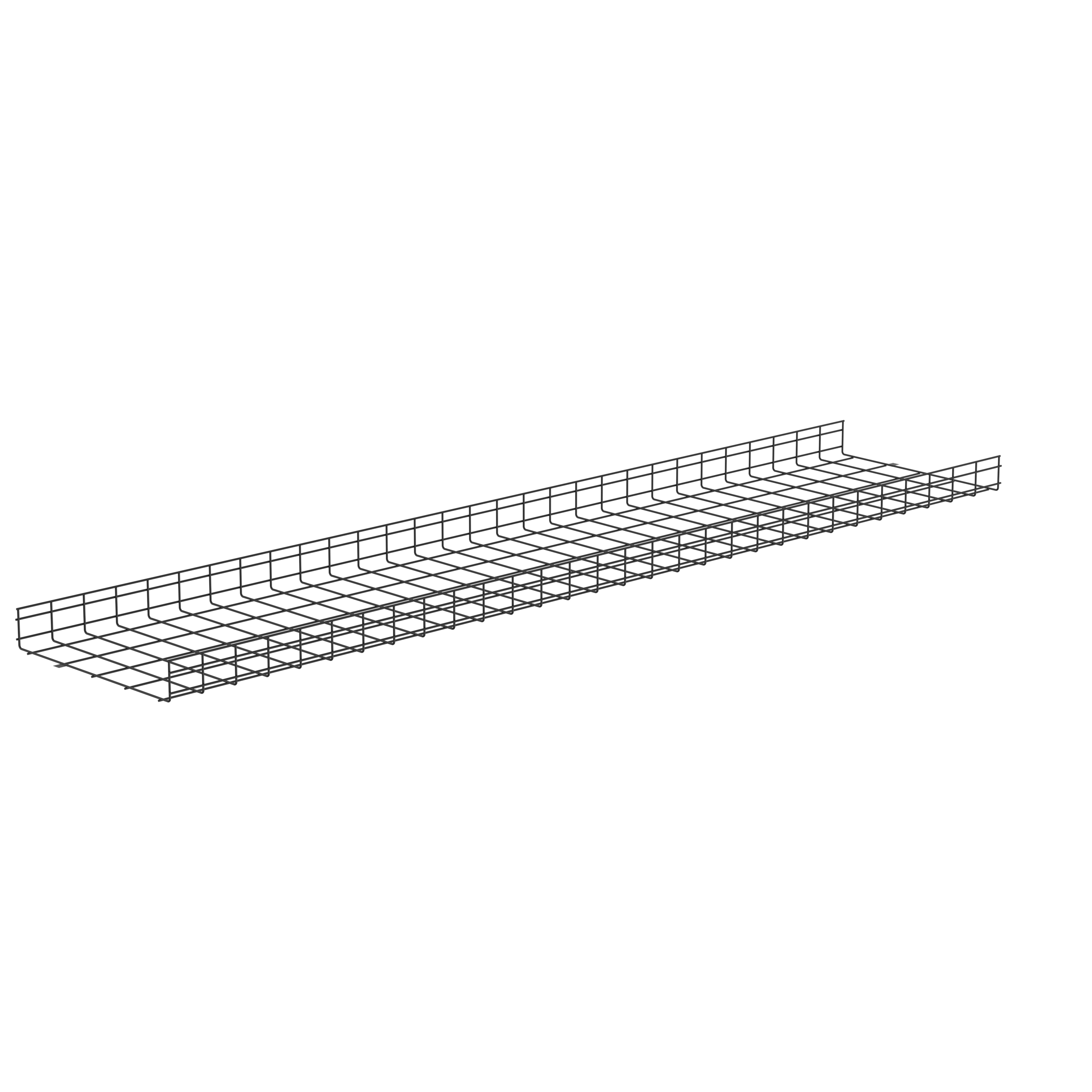 Kablo Sepeti 4" Y x 24" G, Siyah Toz Kaplamalı