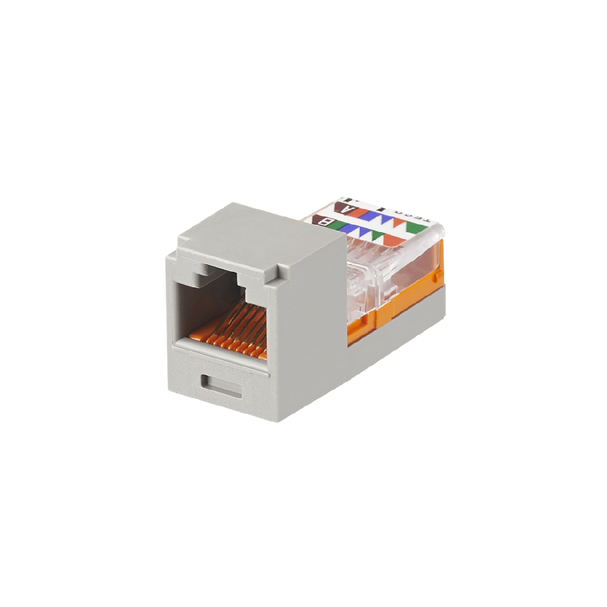 Twisted Pair RJ45 Cat 5e Çerçeve Soket Modülü, Uluslararası Gri
