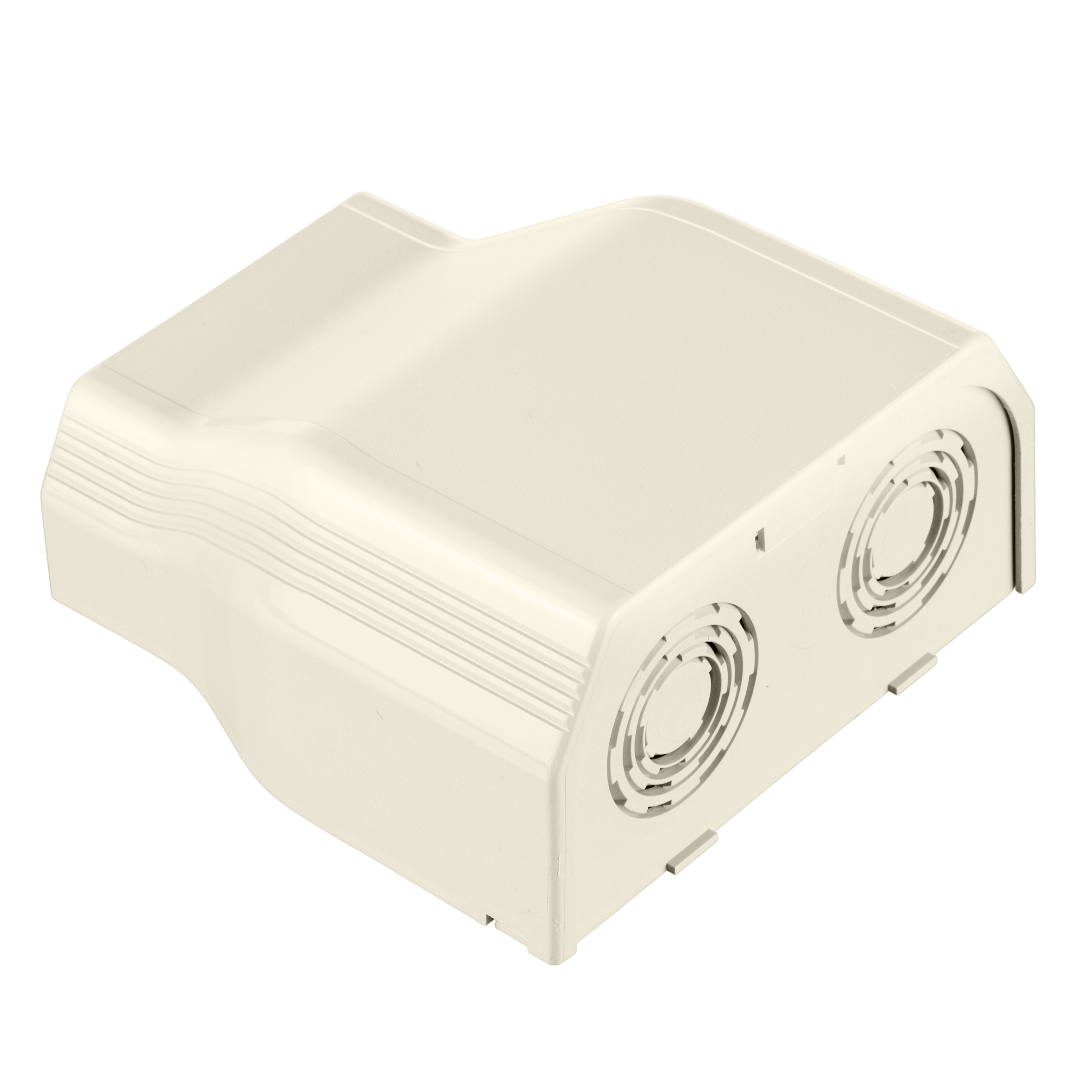 The entrance end fitting is for use with T-70 Raceway. The color is Off White