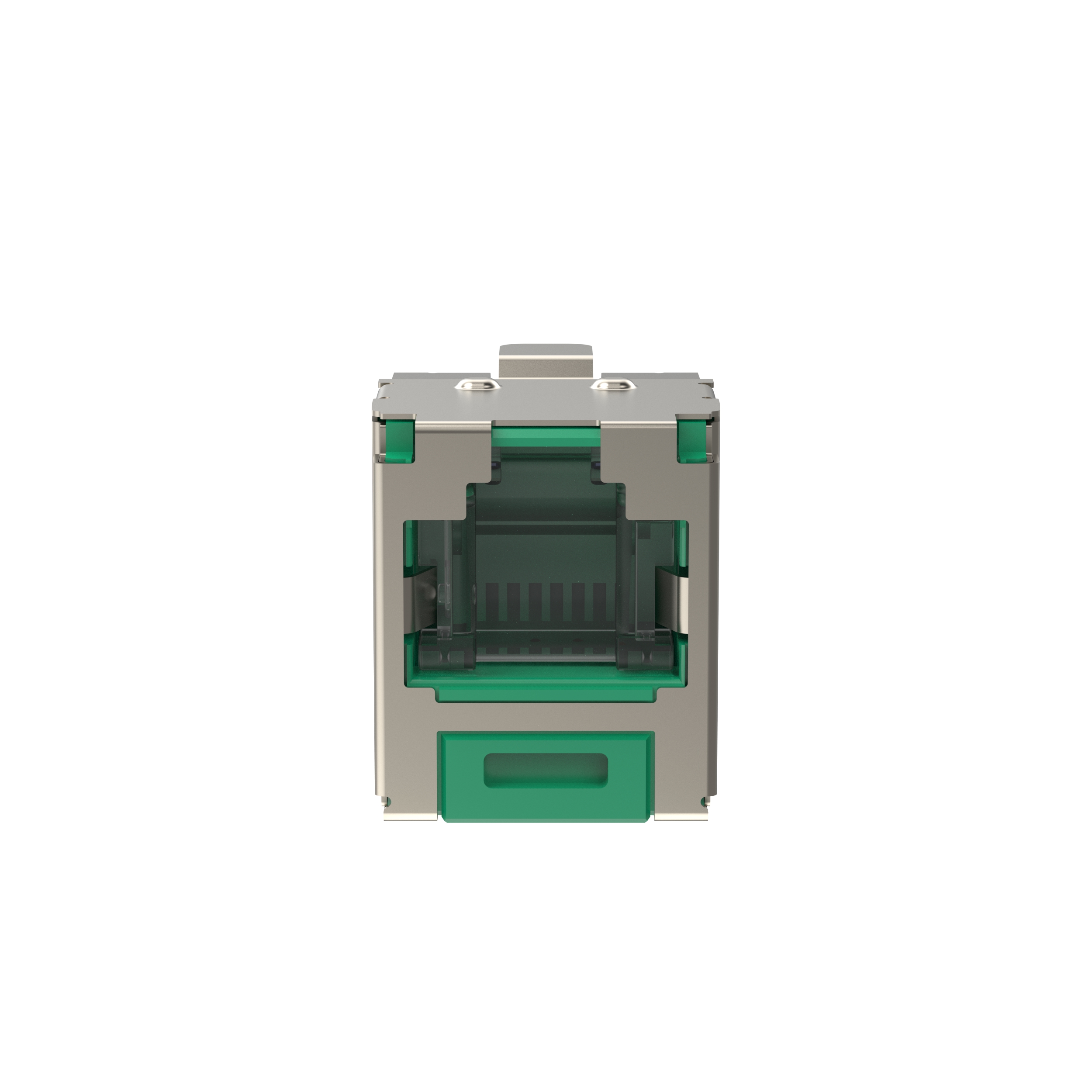 Ekranlanmış RJ45 Cat 6 Kapatmalı Yeşil Jack Modülü