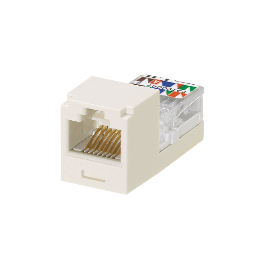 UTP RJ45 Cat 3 Leadframe Jack Modülü USOC, Açık Beyaz