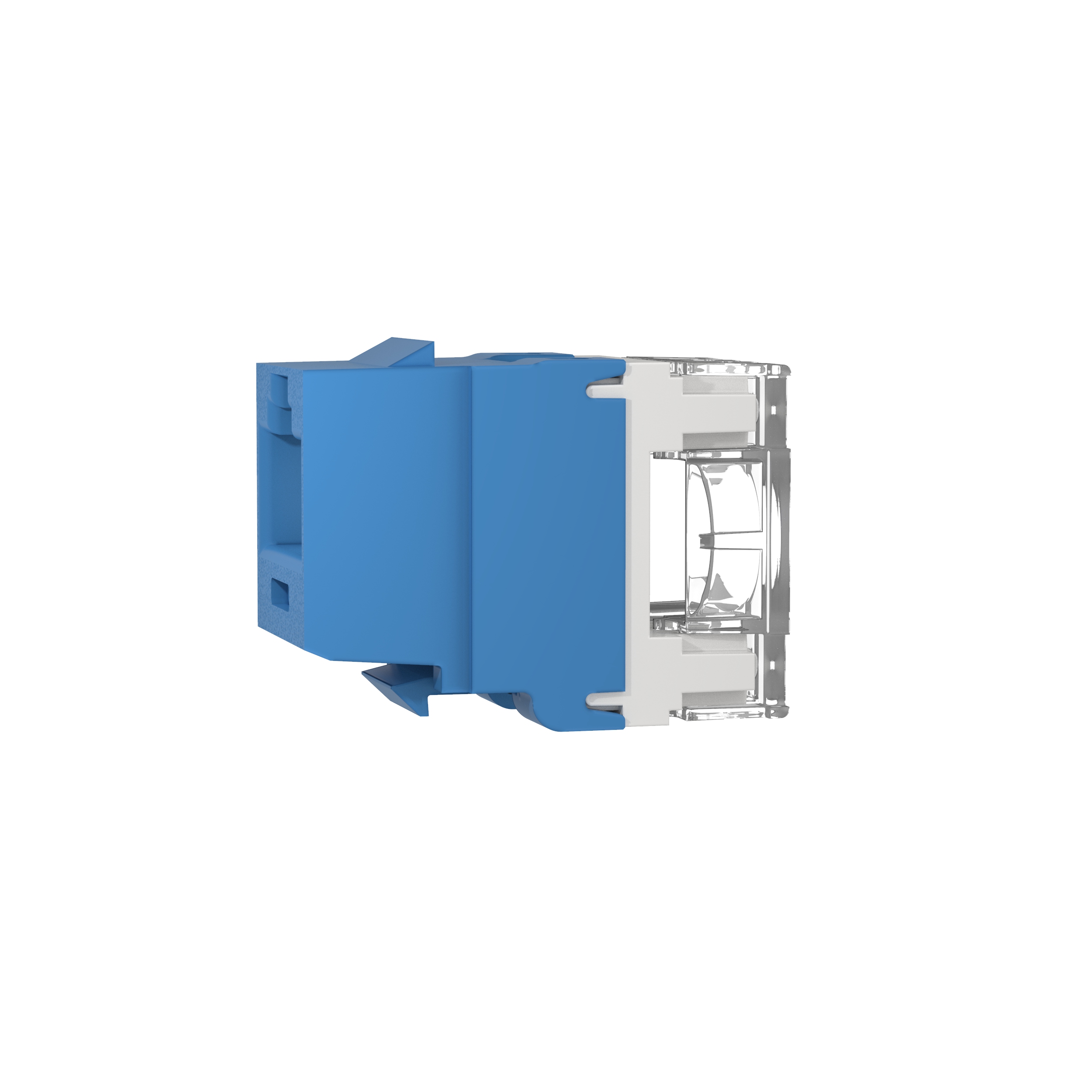 Bükümlü Çift RJ45 Cat 6 Çıkış Keystone Jak Modülü, BU