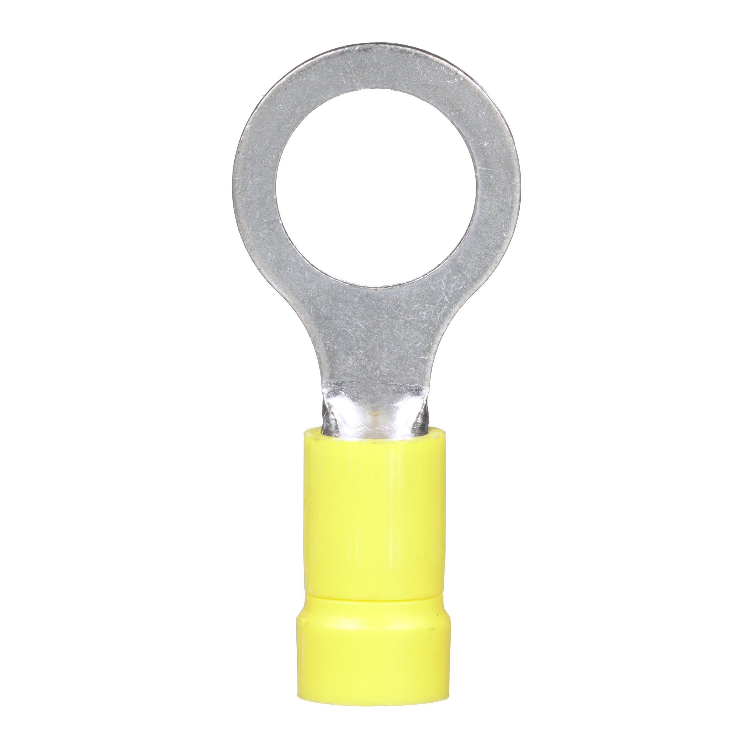 Halka Terminal, Sarı, Vinil, 3/8" Somun, 4-6mm² Kablo, 50'li Paket