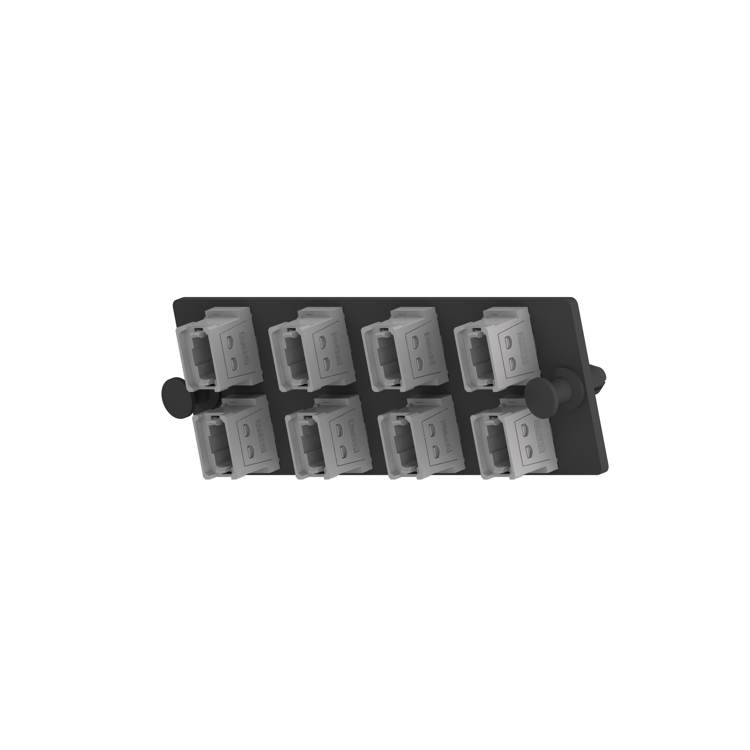 Opticom® FAP, 8 Anahtar-Yukarı/Anahtar-Yukarı MPO'lar, Tip B, Kömür Gri, Yatay