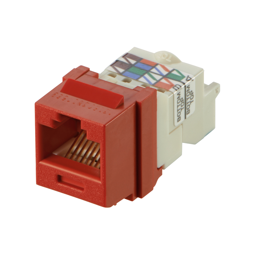 Keystone Cat 6 TP Jack, Kırmızı