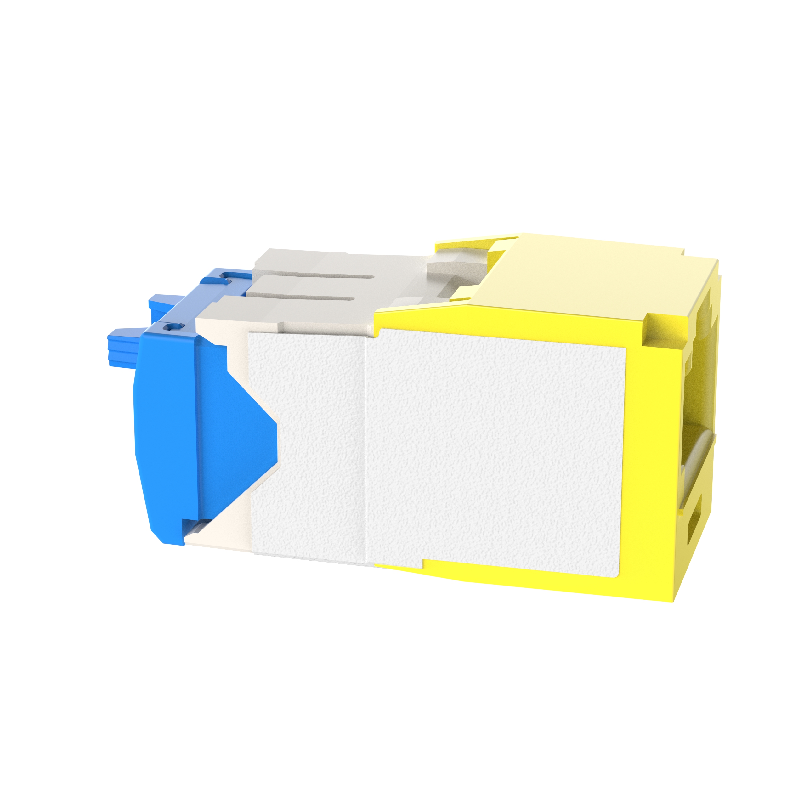 UTP RJ45 Cat 6A Keyed TG Jack Module, Yellow