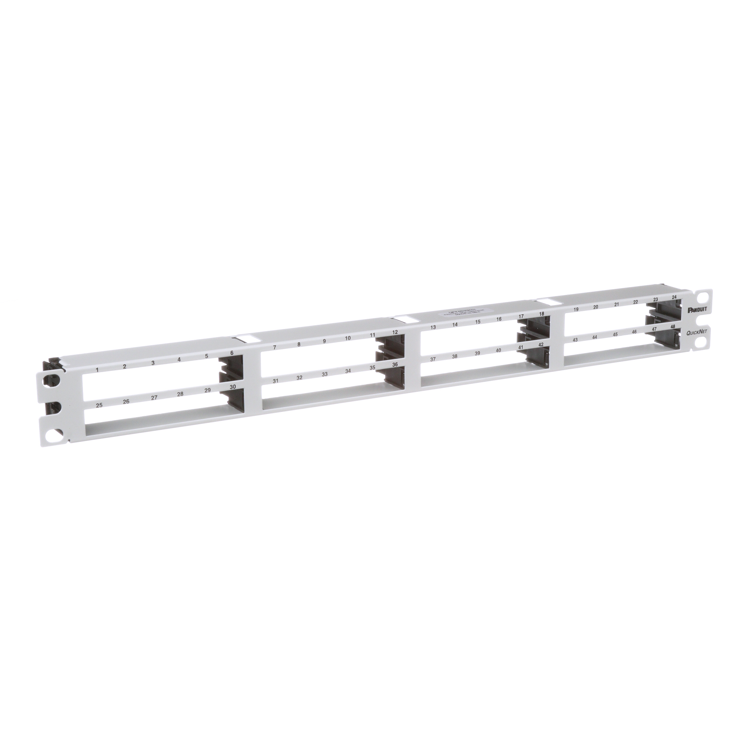 QuickNet™ Yama Paneli, Düz, 48 Port, 1ru, Beyaz