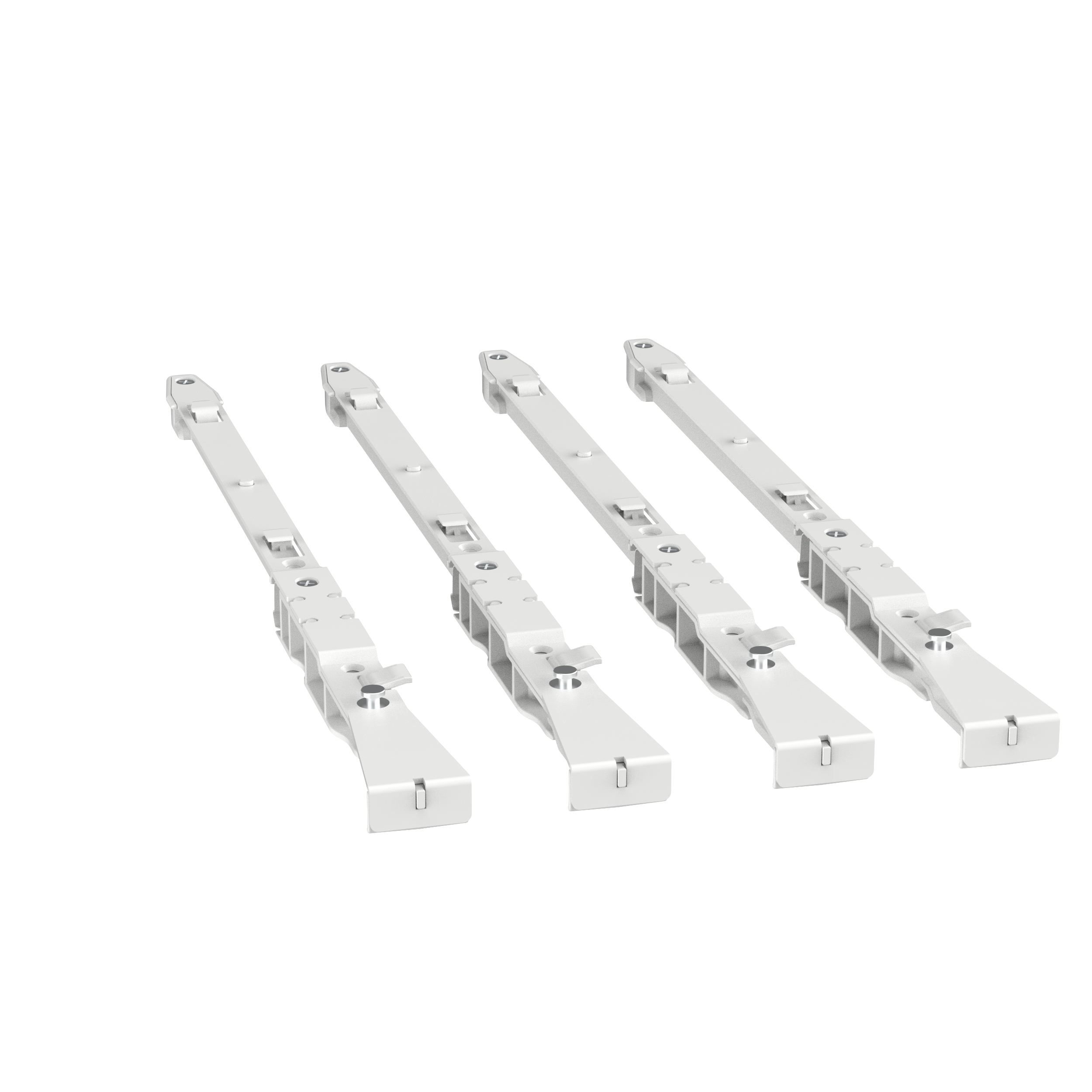FlexCore Enclosure Tray Rail Kit, 4 Rails, White