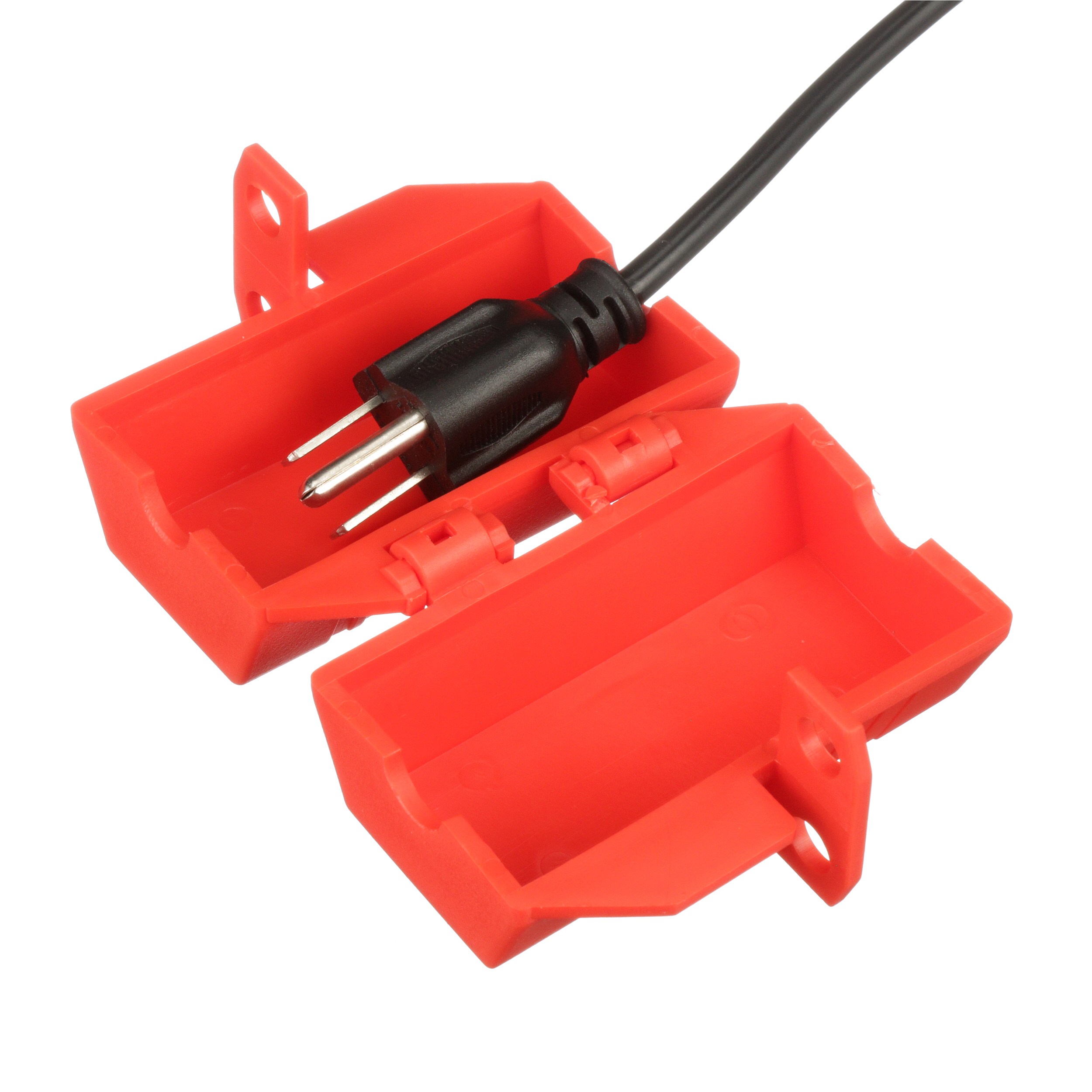 120 Volt AC Cord Lockout Device, Red.,PK1
