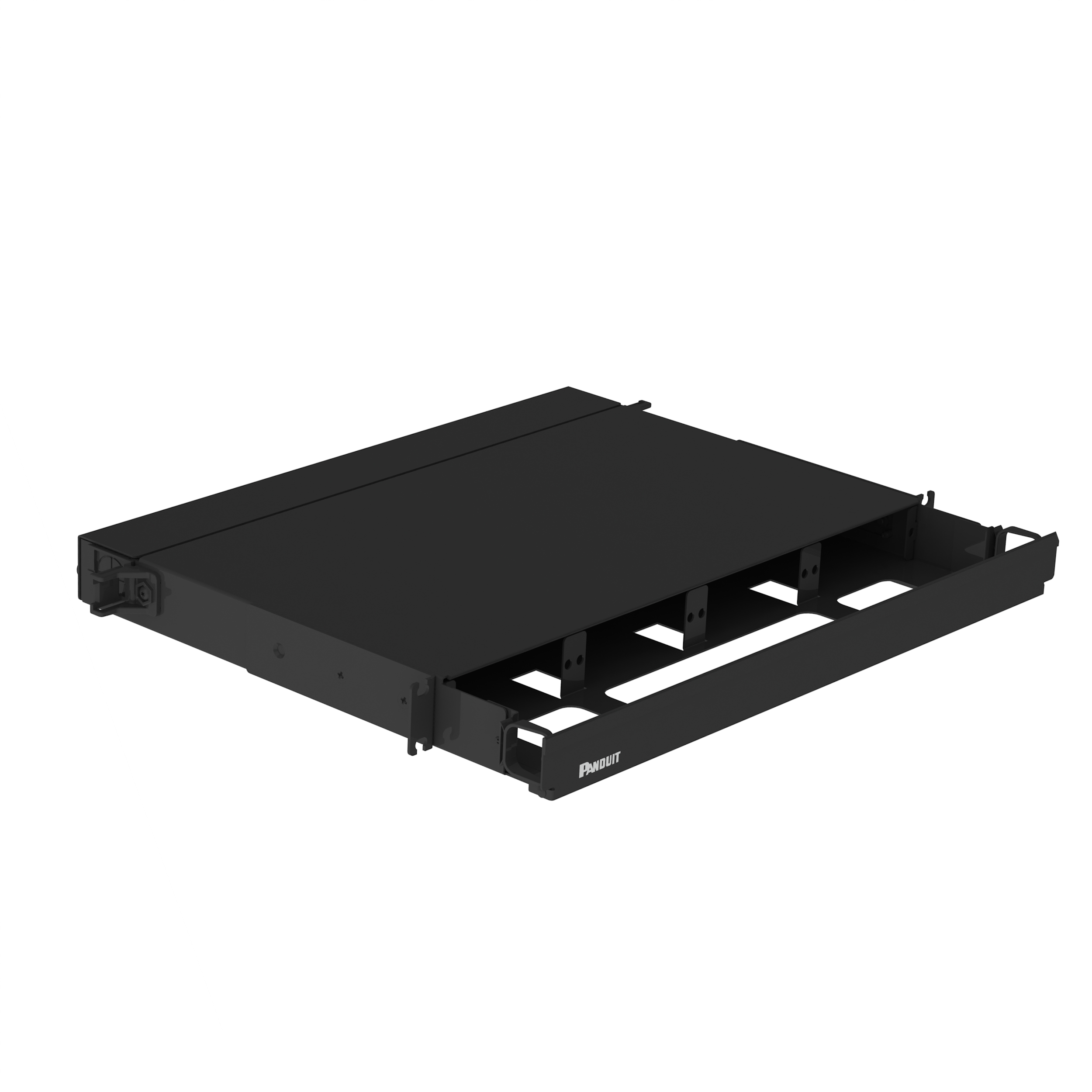 Opticom® Raf Montaj Kutusu, Siyah, 1 RU, 4 FAP/Kaset Yuvası