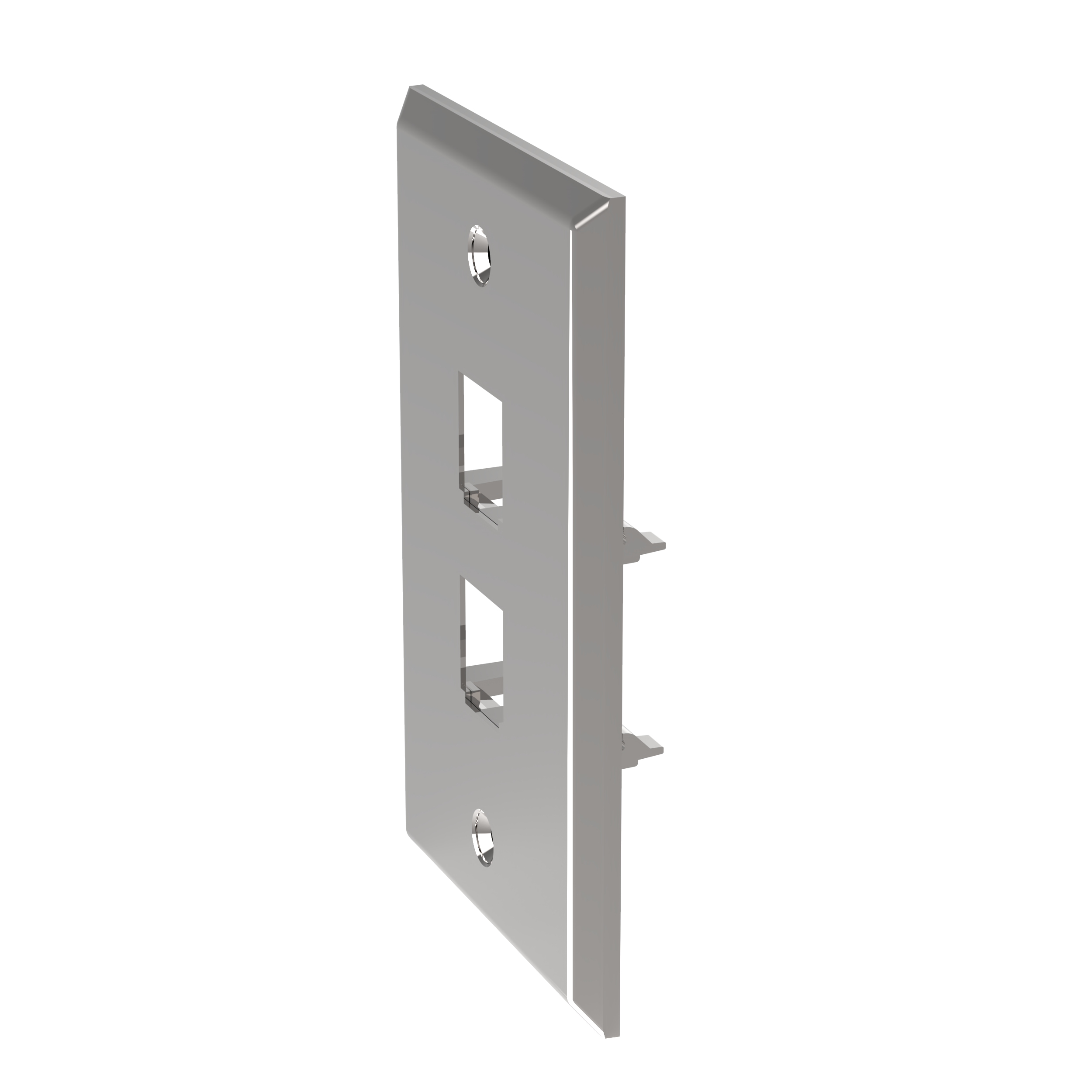 Mini-Com® Paslanmaz Çelik Ön Panel, 2 Port