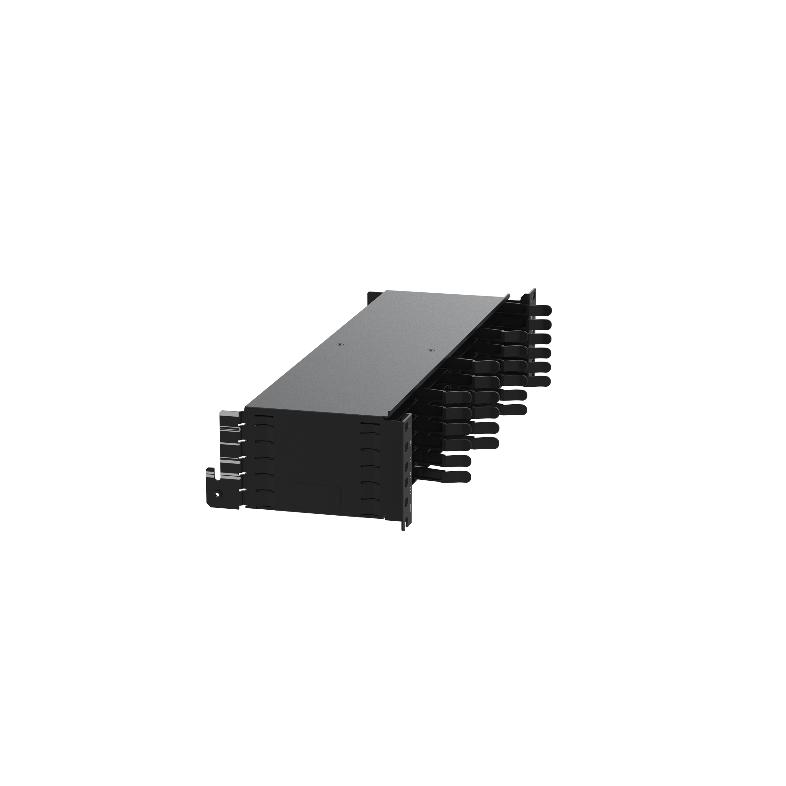HD Flex™ Fiber Panel, 2 RU, 6 Port, Siyah