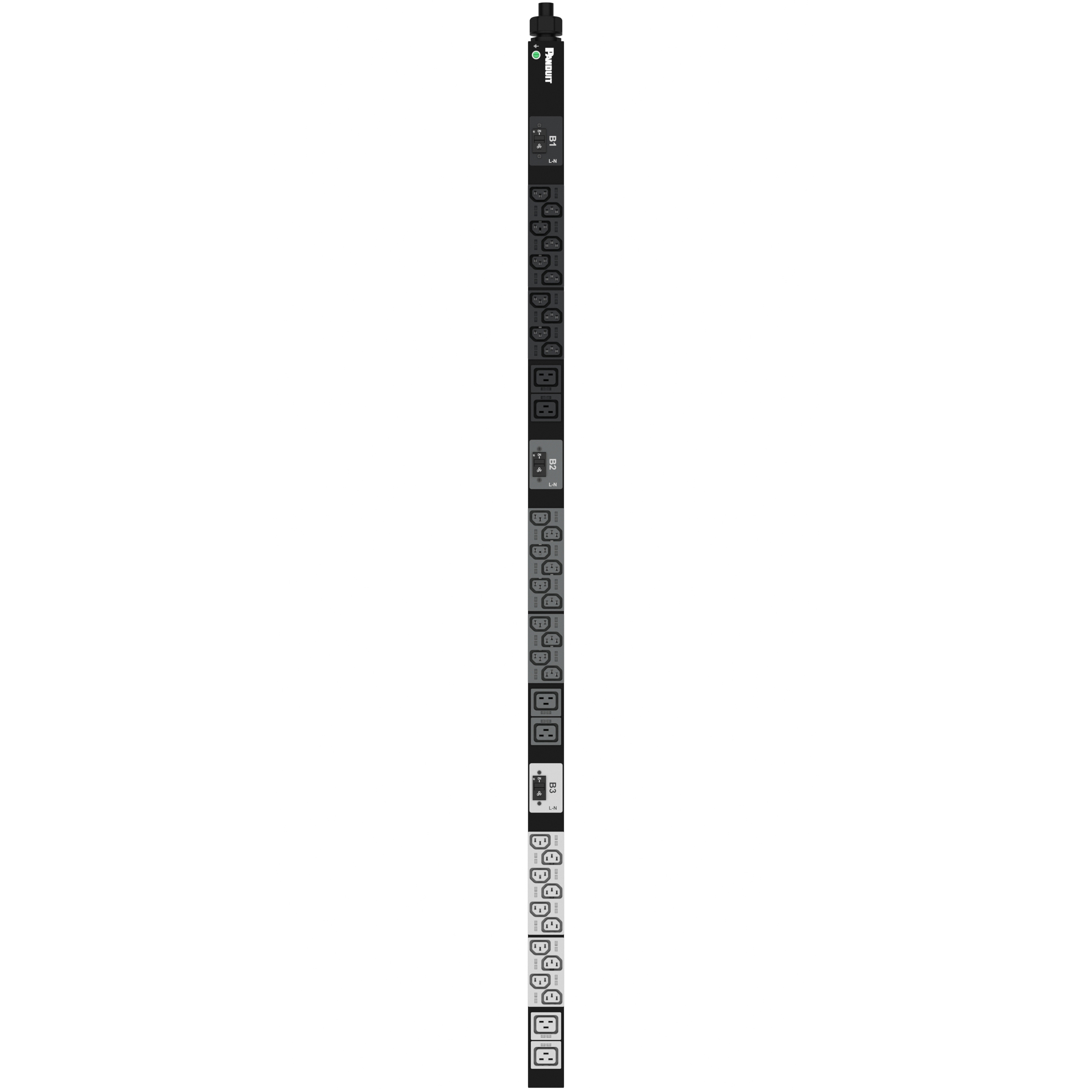 Temel Güç Dağıtım Birimi, 63AMP, 230V, (30)C13, (6)C19, IEC 60309 2P+E 6h 63A (IP44)