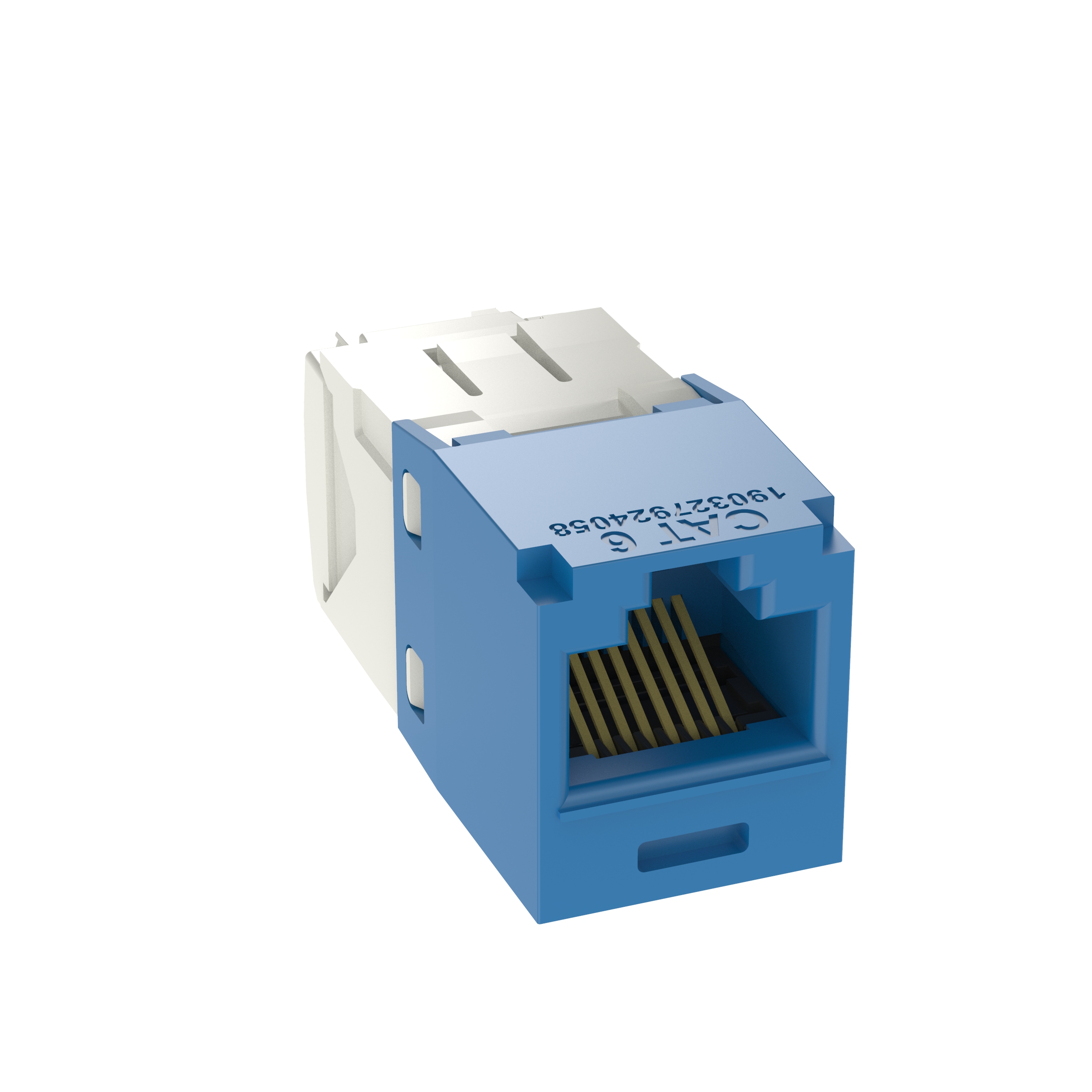 Mini-Com® UTP RJ45 Cat 6 TG Jack Module, Blue