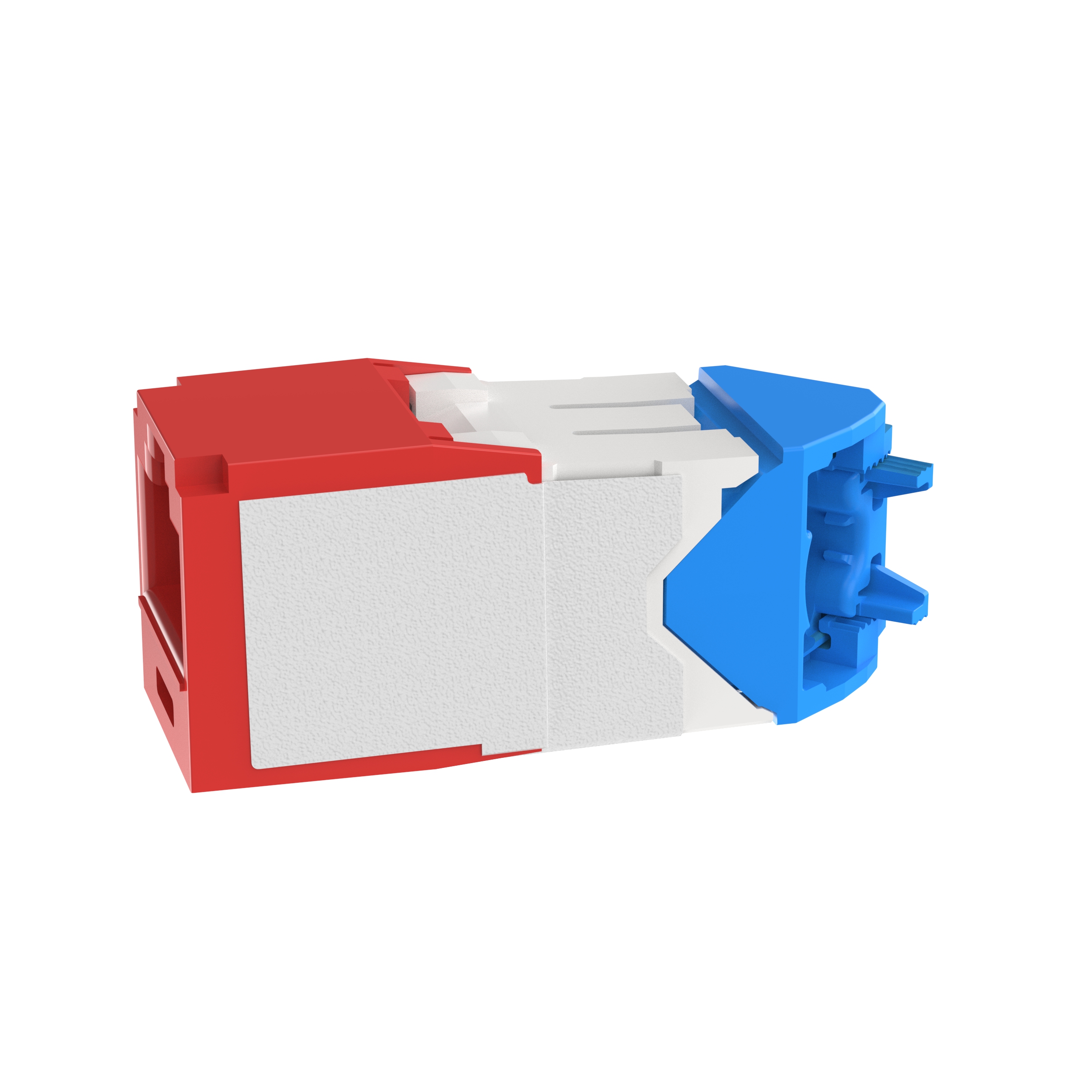 Cat6a Sol/Sağ 45 Derece TG Kablo Demeti Kapak Modülü, (RD), 24'lü Paket