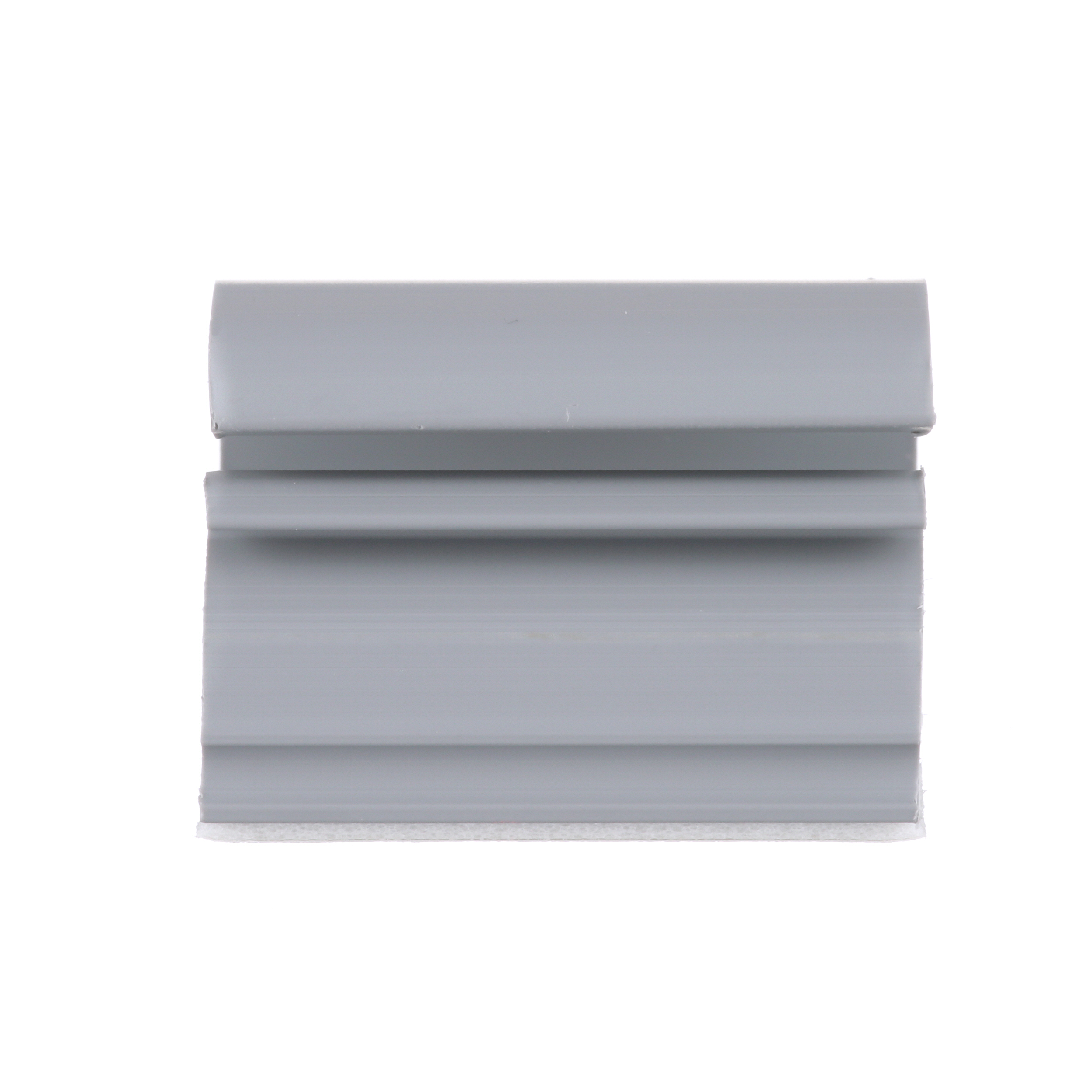 Clip, Light Gray, PVC, Rubber Adh., 38.4x38.4mm, PK50