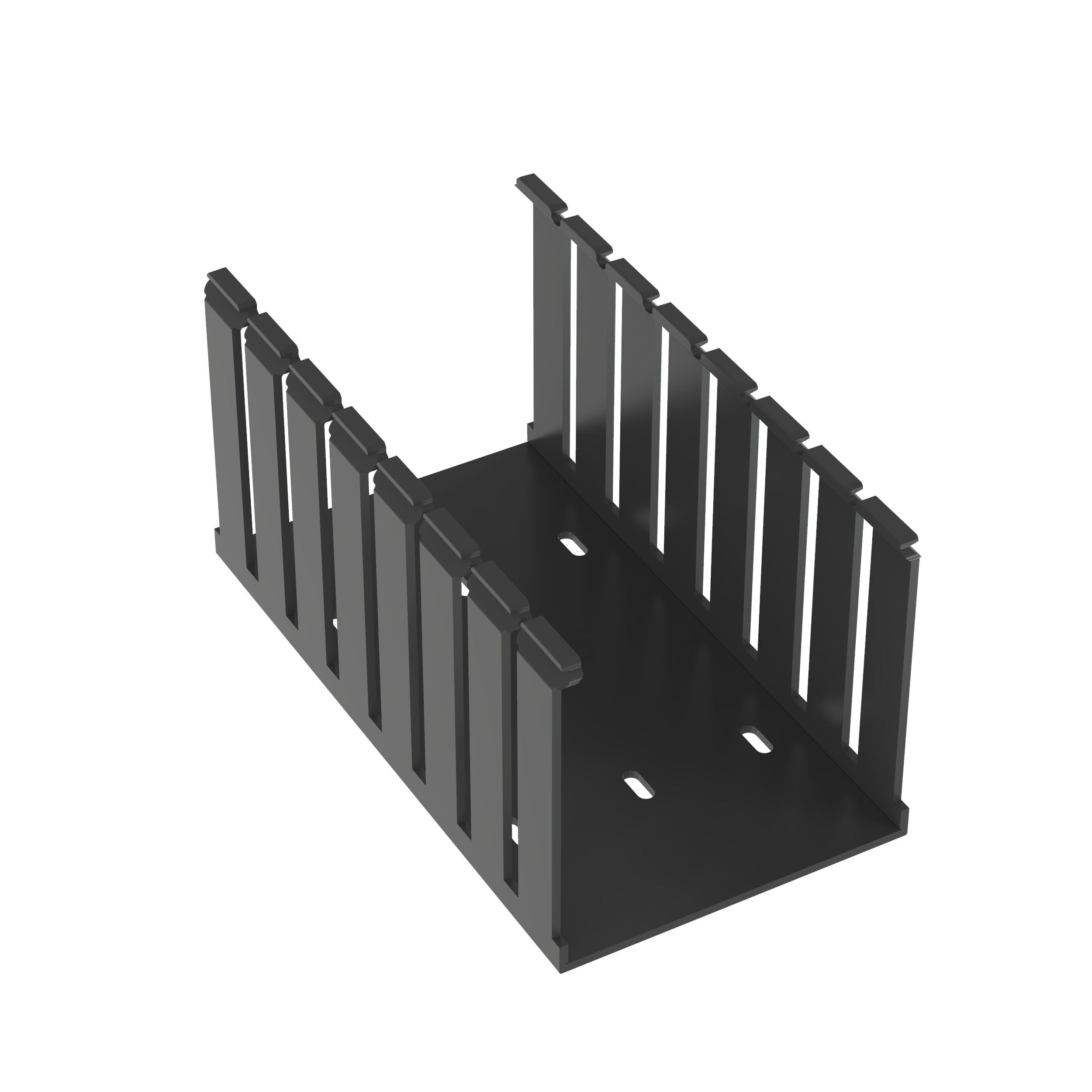 Slotted Duct, PVC,4X4X6',BLK