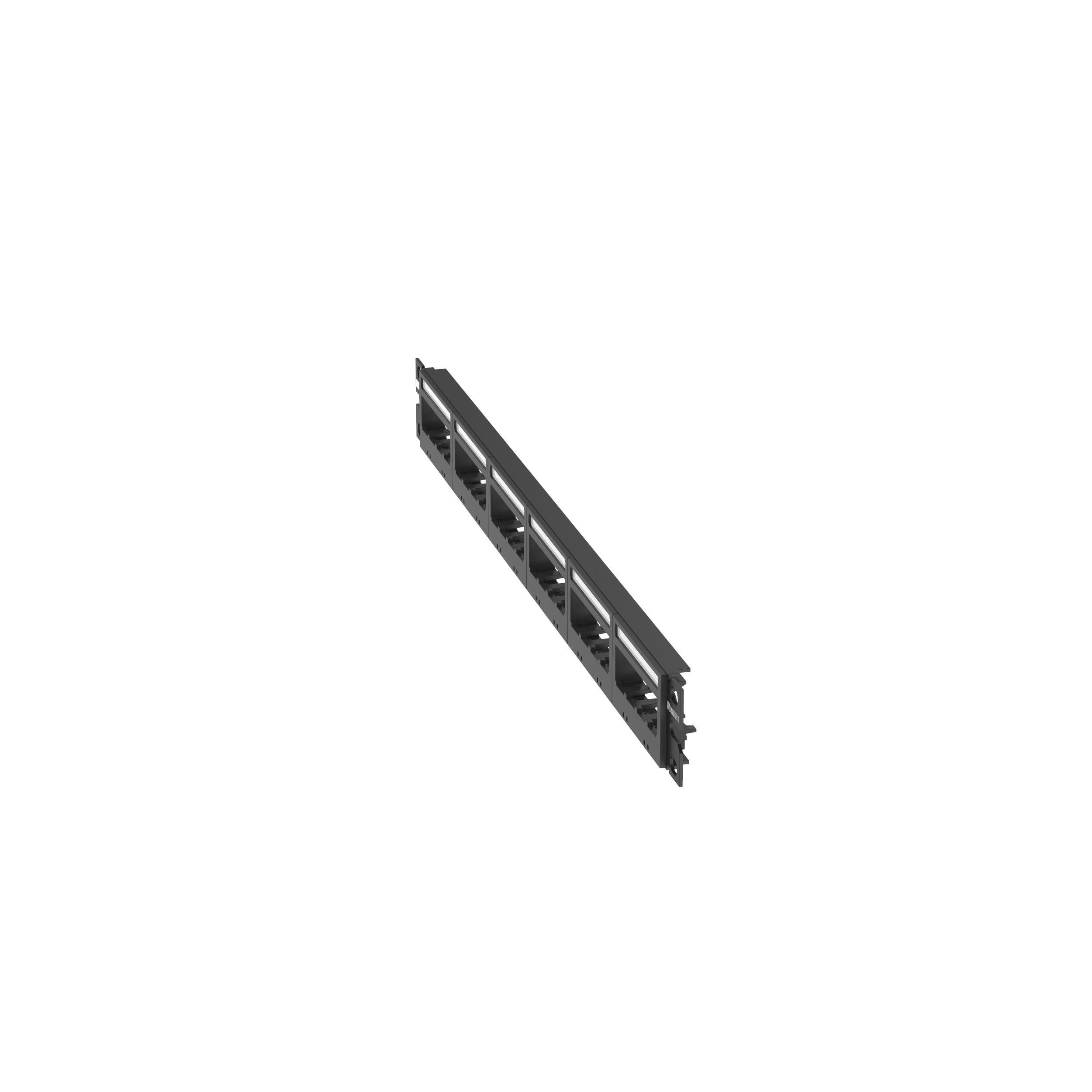 Mini-Com® UID Patch Panel, 24 port, 1 RU, BL