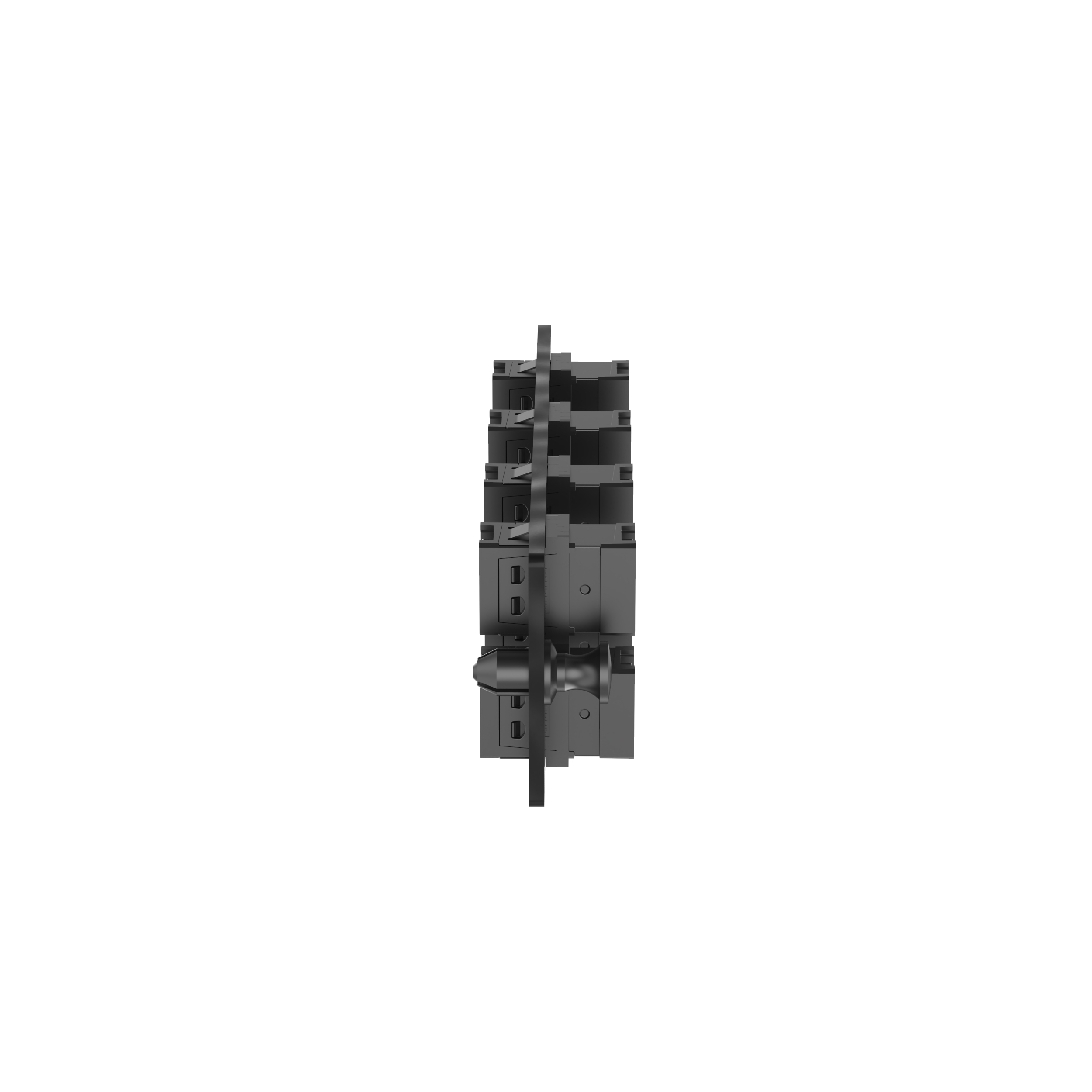 Opticom® FAP, 8 Tuş-Yukarı/Tuş-Aşağı MPO, Tip A, Siyah, Yatay