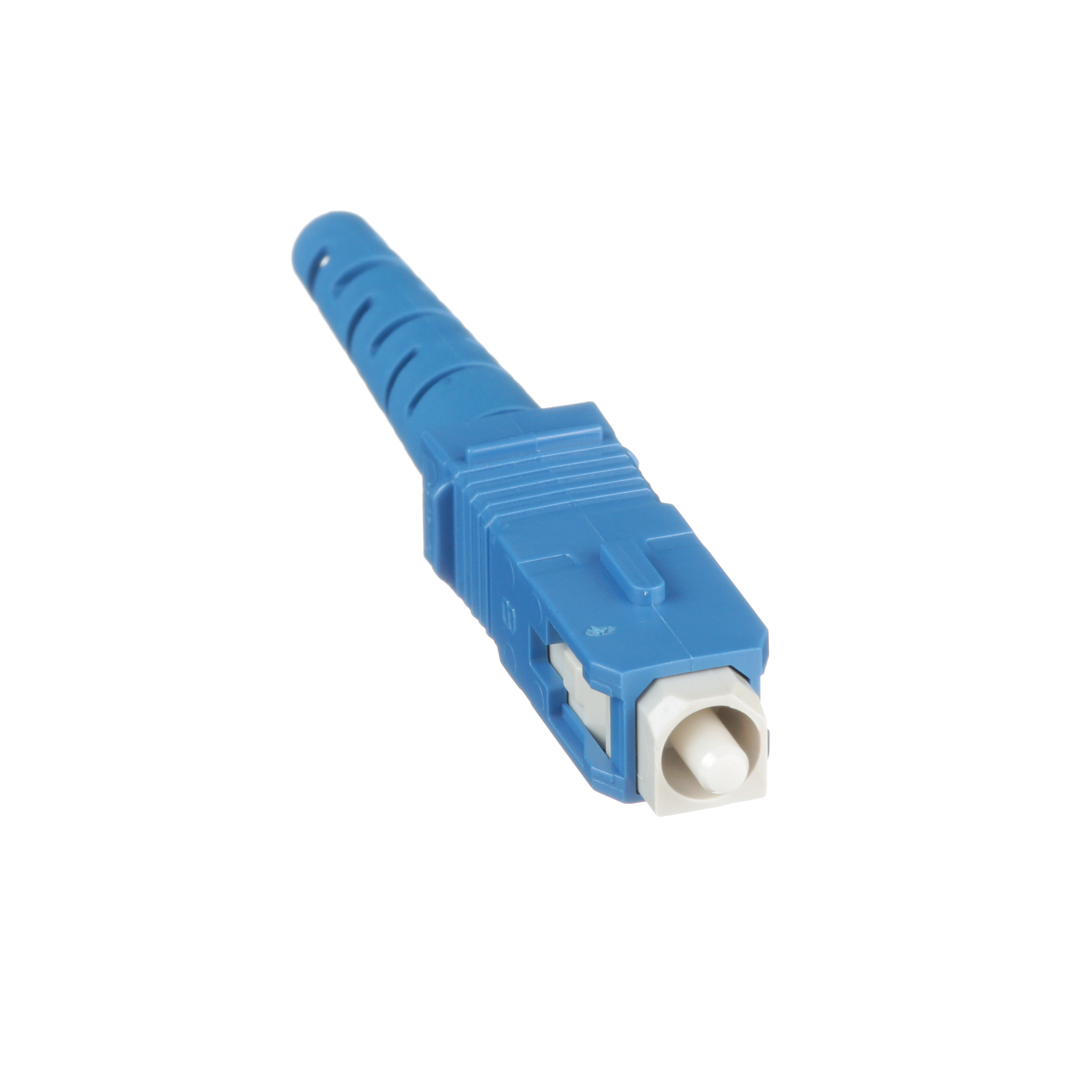 Field Polish SC Simplex Pot & Polish Style OS2 Connector, Blue Housing with 900um/3.0mm Blue Boots