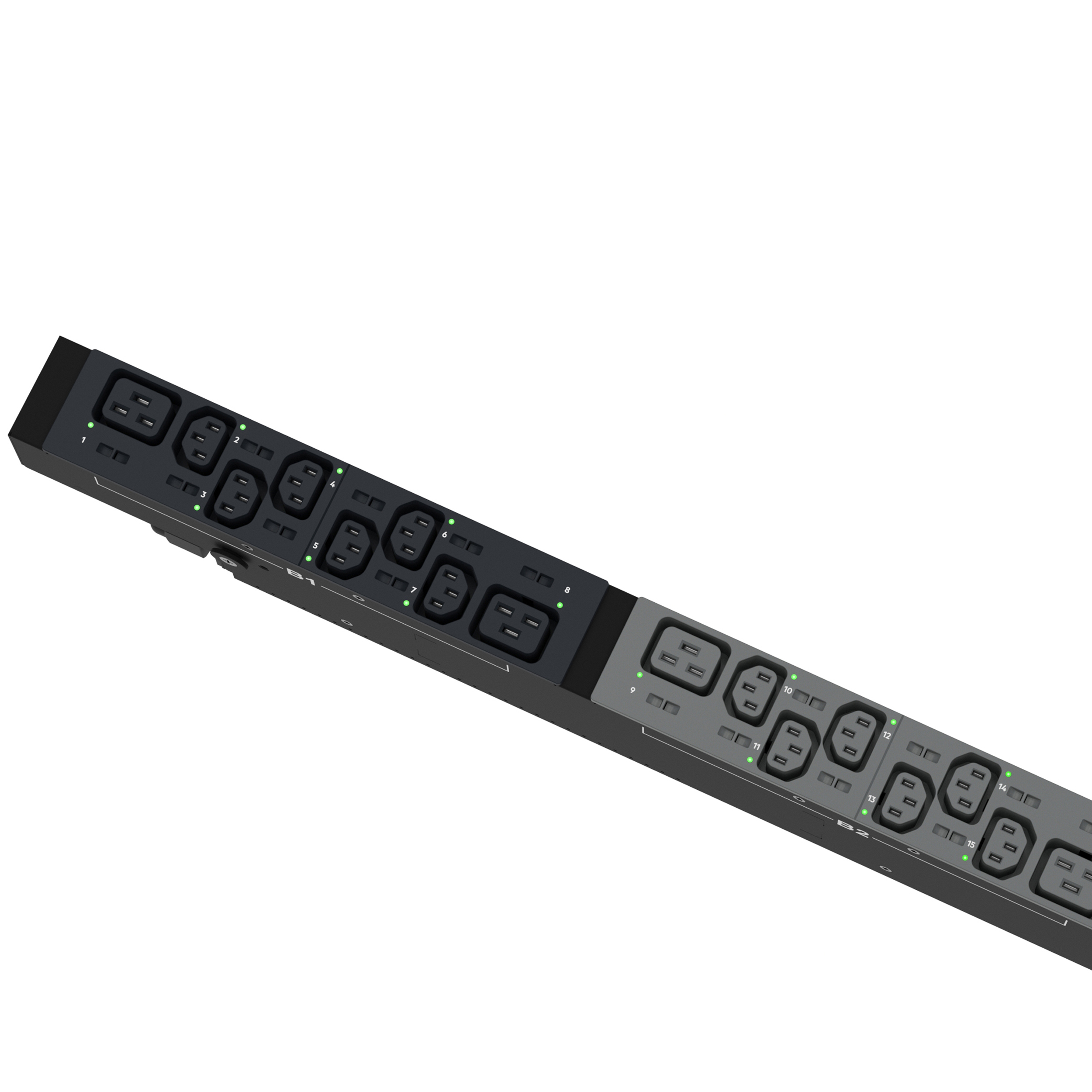 MS Güç Dağıtım Birimi, 32AMP, 400V, (36)C13, (12)C19, IEC 60309 3P+N+E 6h 32A (IP44)