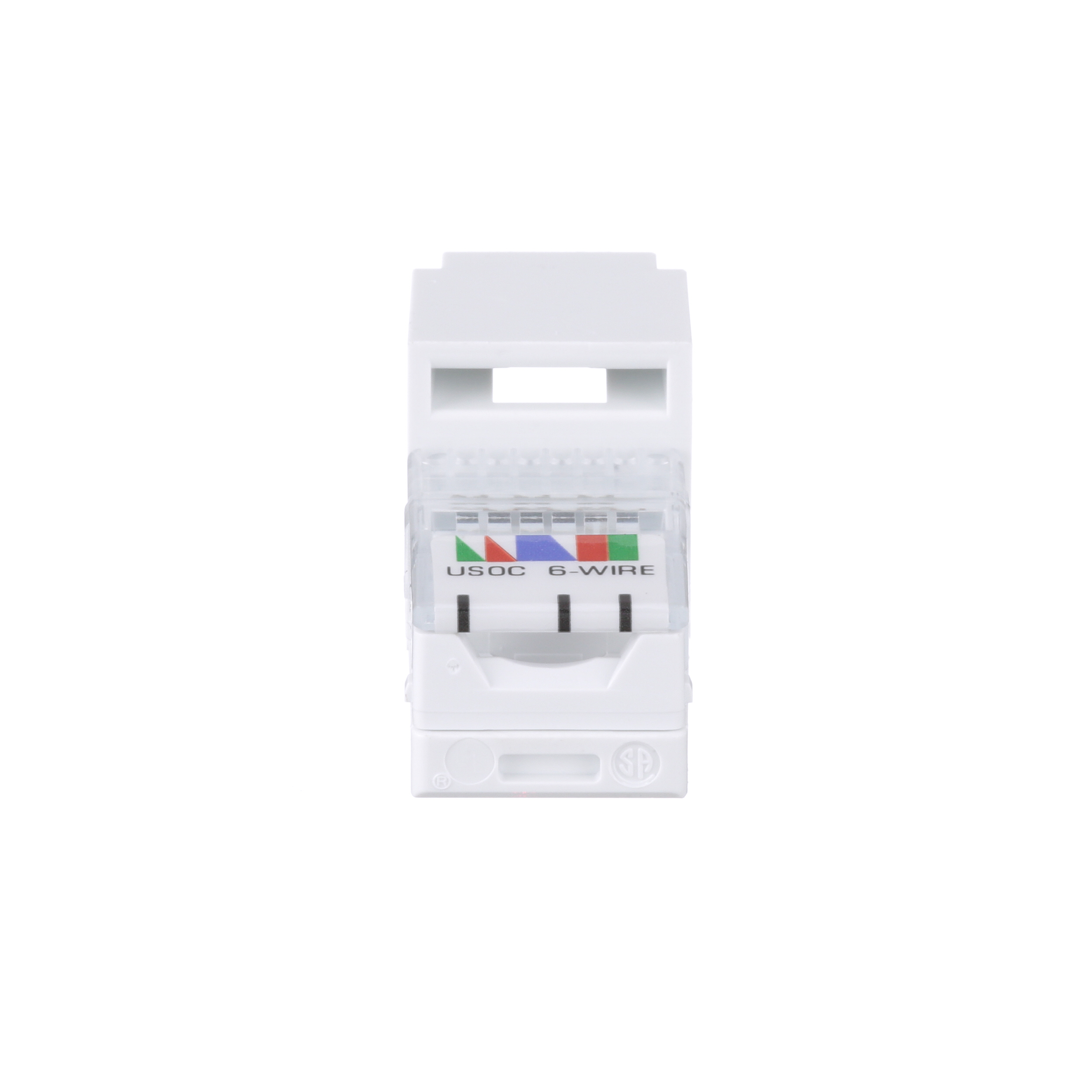UTP RJ45 Cat 3 Leadframe Jack Modülü USOC, Beyaz
