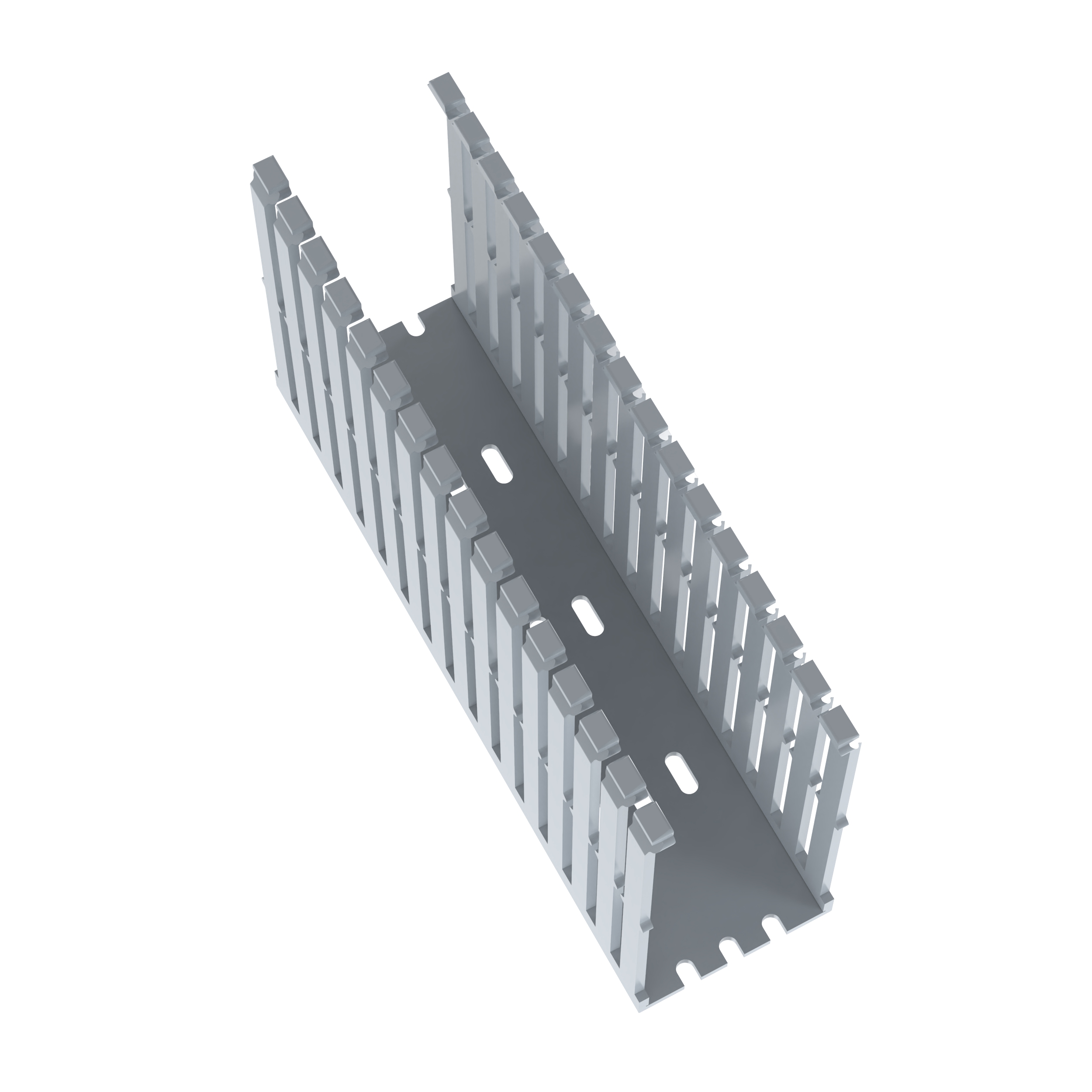 Dar Oluklu Kablo Kanalı, PVC, 5 cm x 12.7 cm x 1.8 metre, Açık Gri