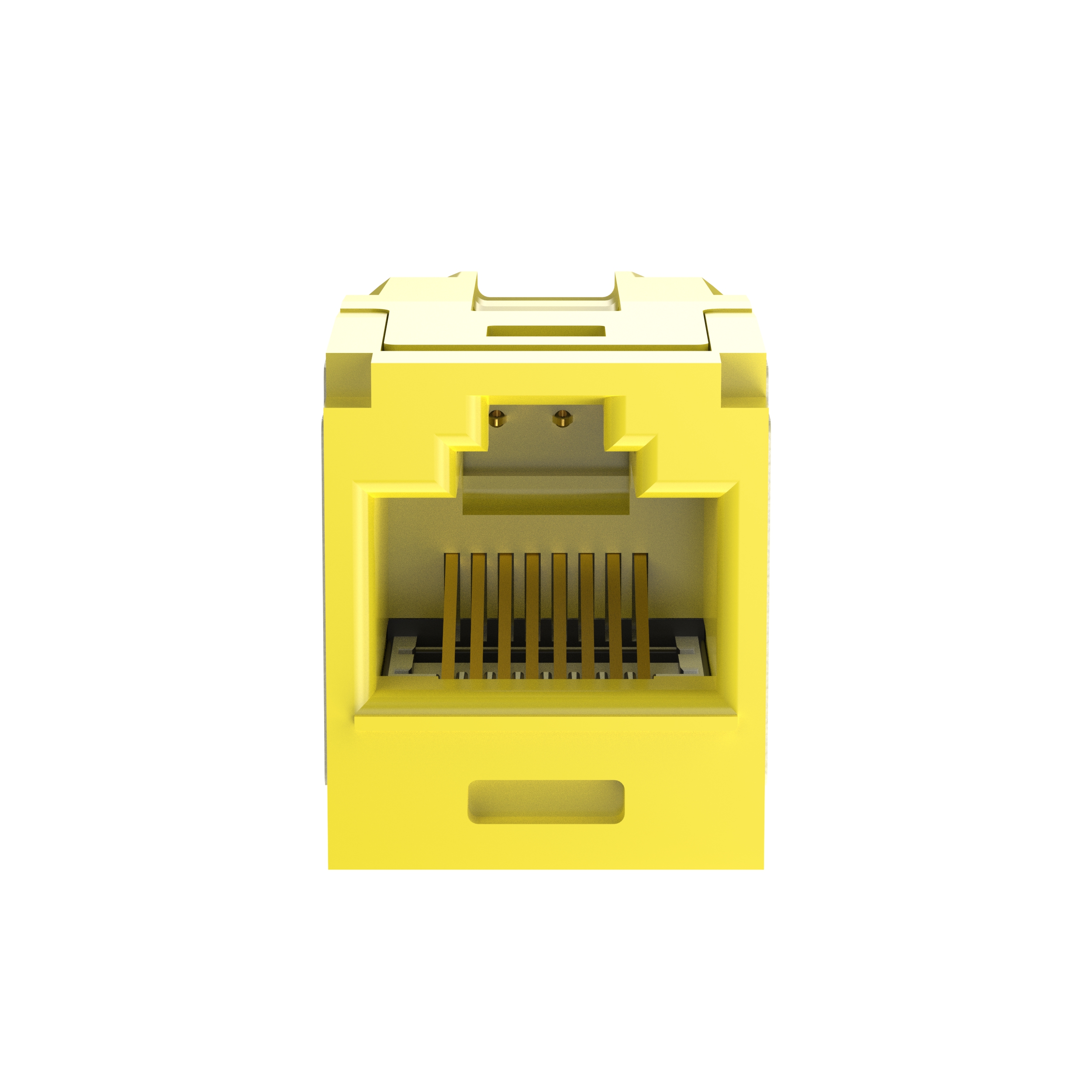 UTP RJ45 Cat 6A Coupler Module, Yellow