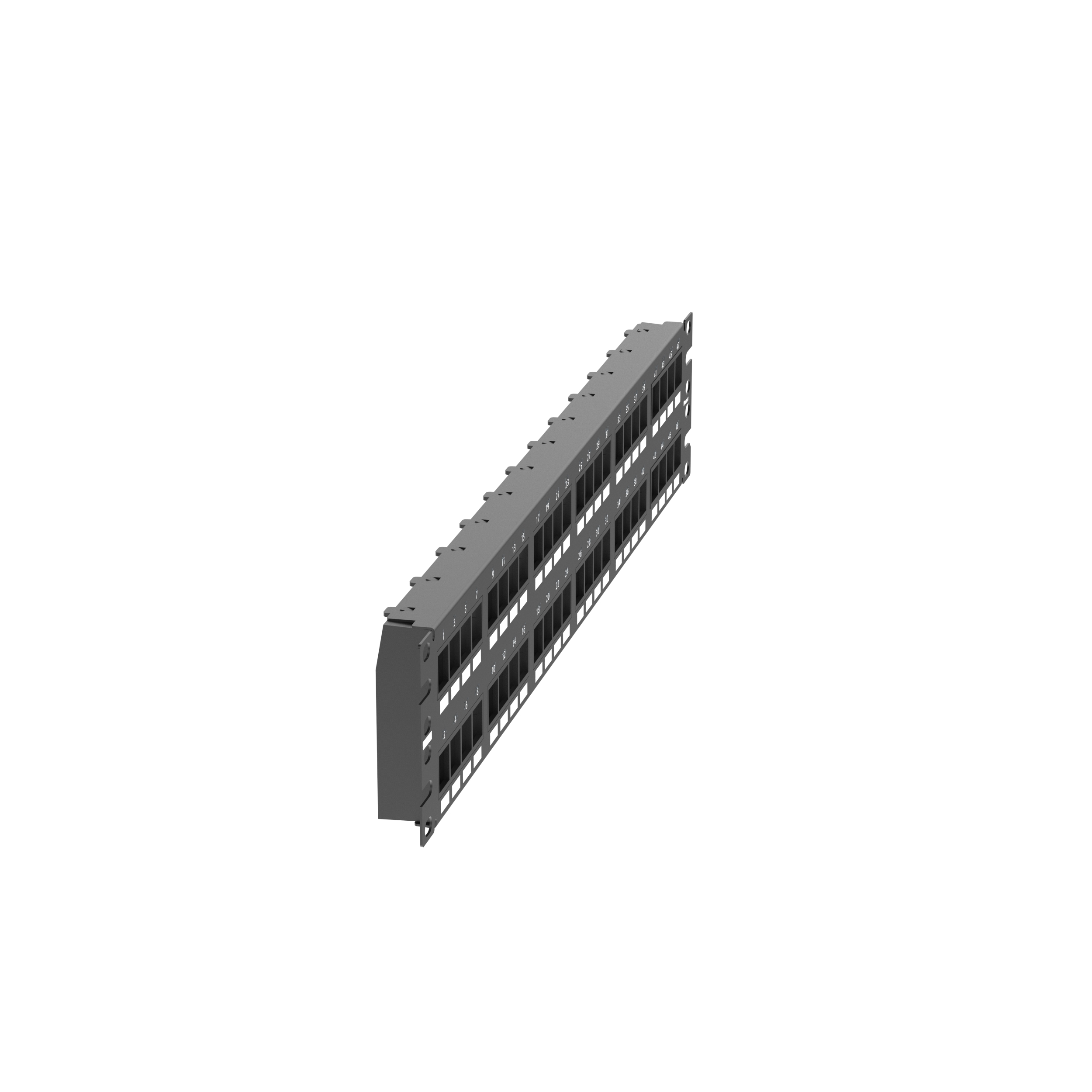 NetKey® Flat Patch Panel, 48 Port, 2 RU, BL