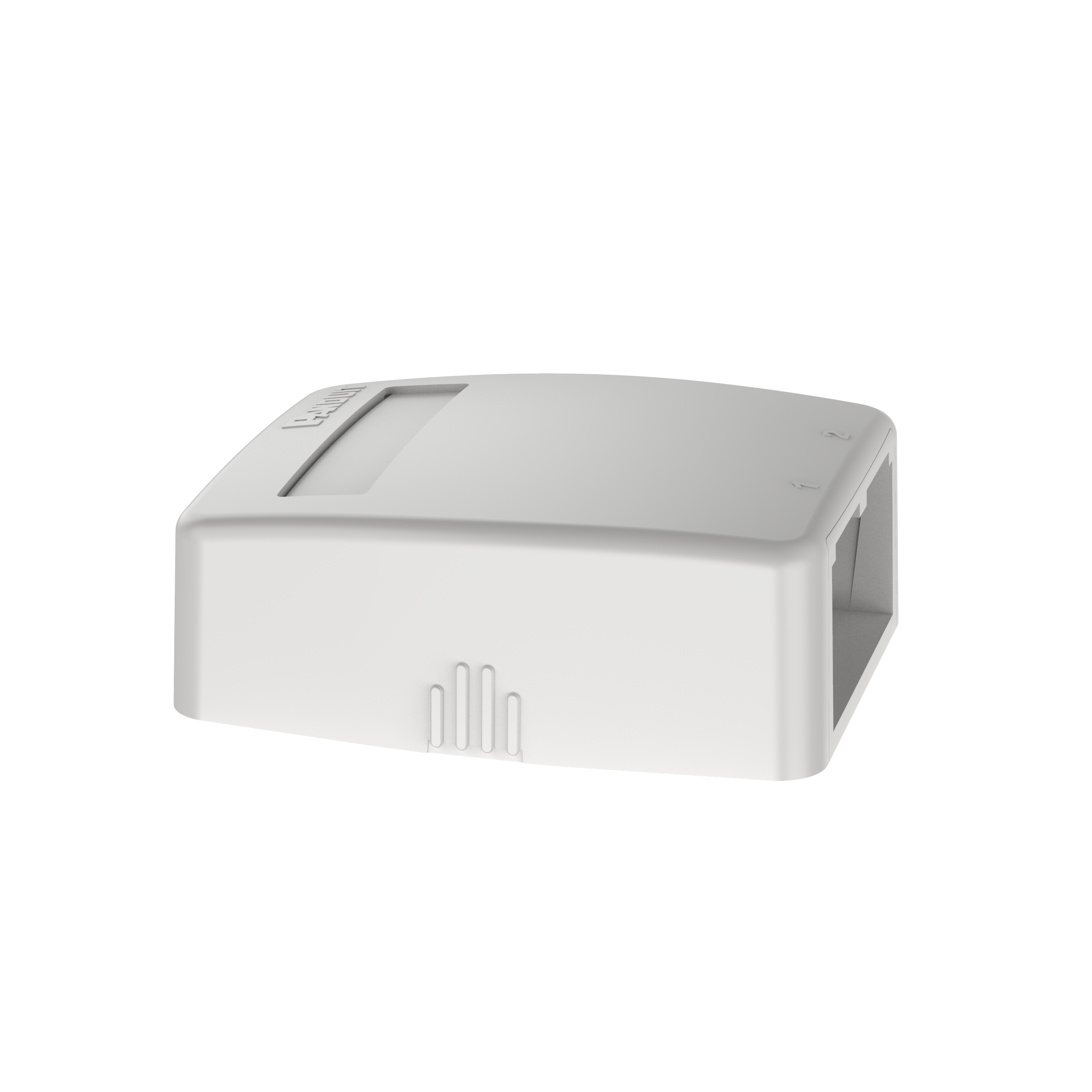 Mini-Com® Yüzey Montaj Kutusu, 2 Port, Beyaz