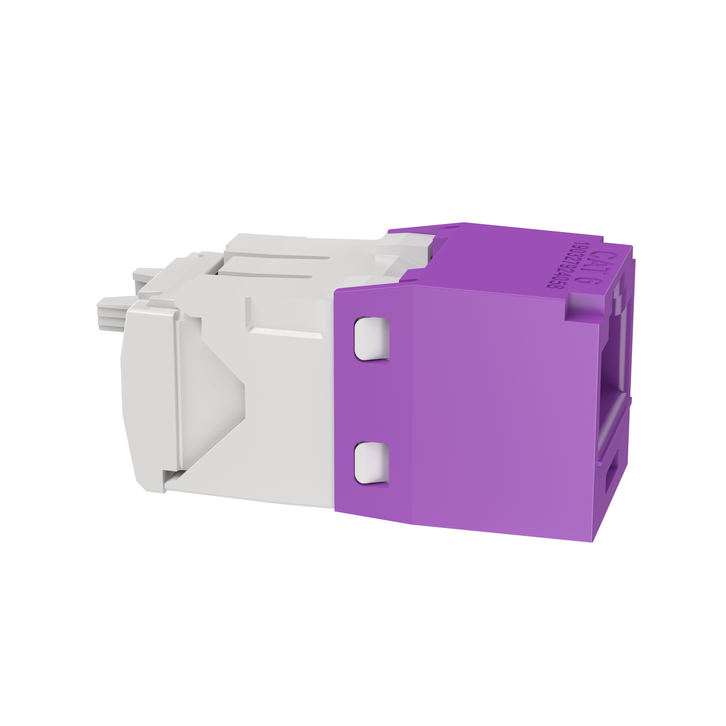 Mini-Com® UTP RJ45 Cat 6 TG Jack Module, Violet