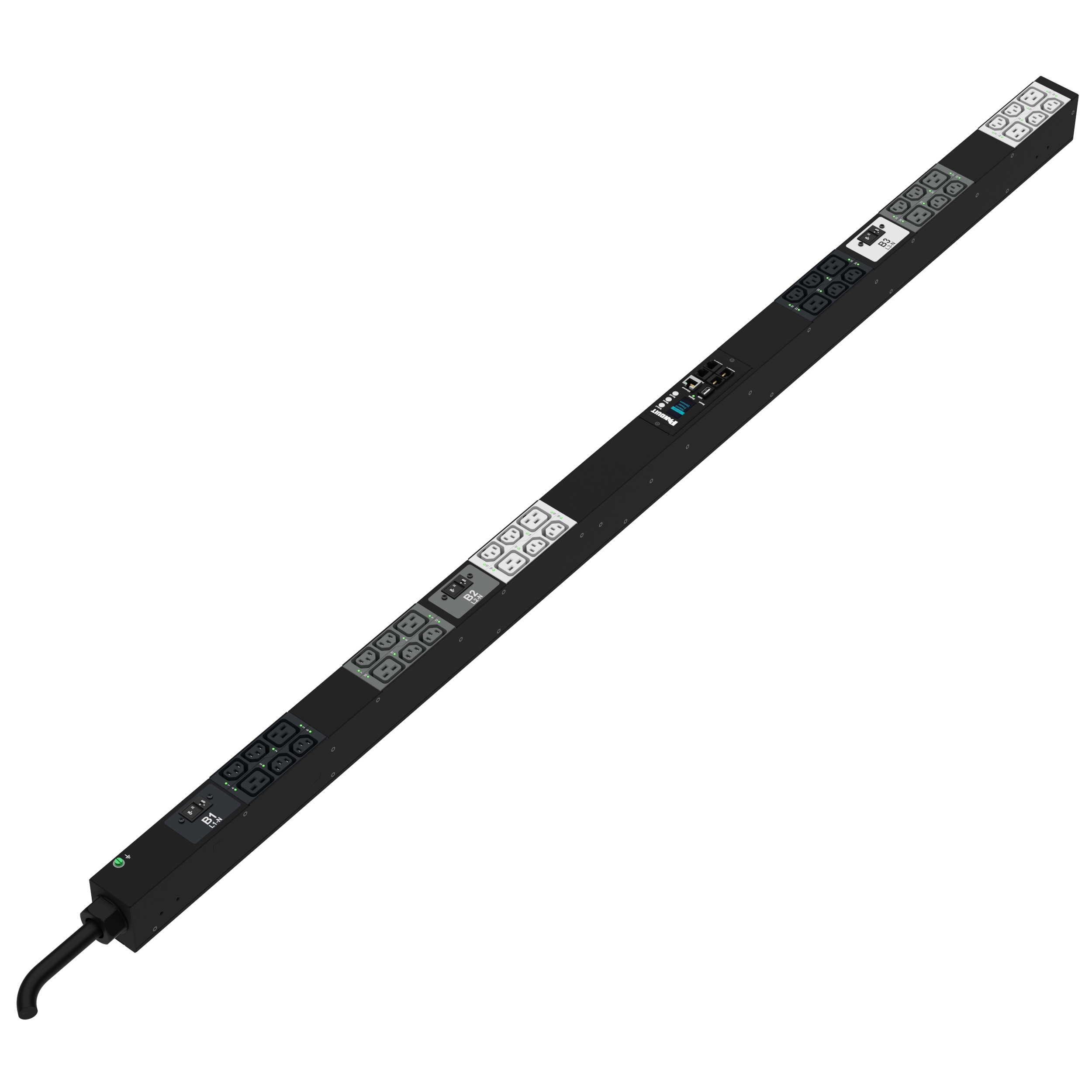 MSPO PDU, 20AMP, (24)C13, (12)C19, IEC 60309 (IP44)