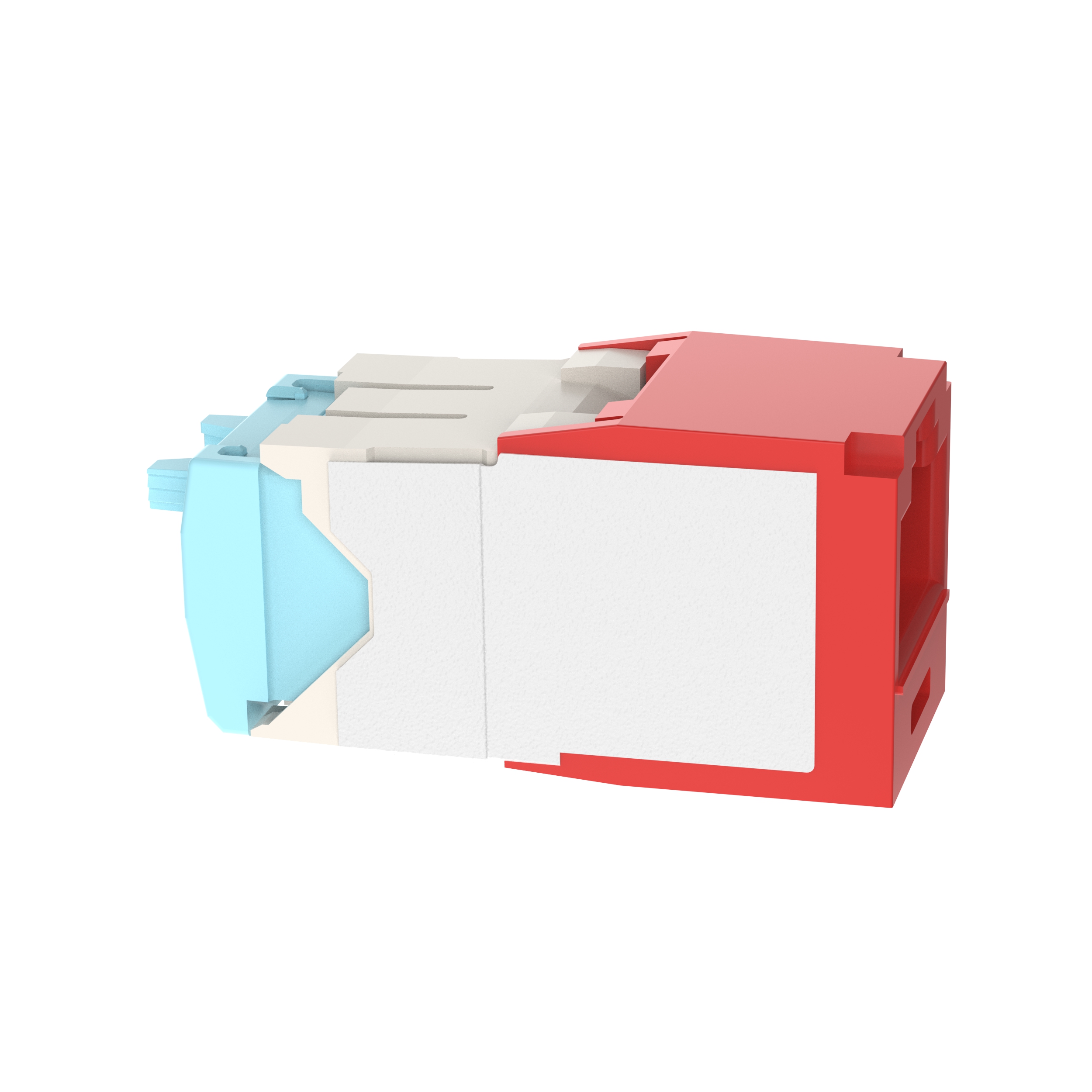 UTP RJ45 Cat 6A 28/30 AWG Dişi Bağlantı Modülü, Kırmızı