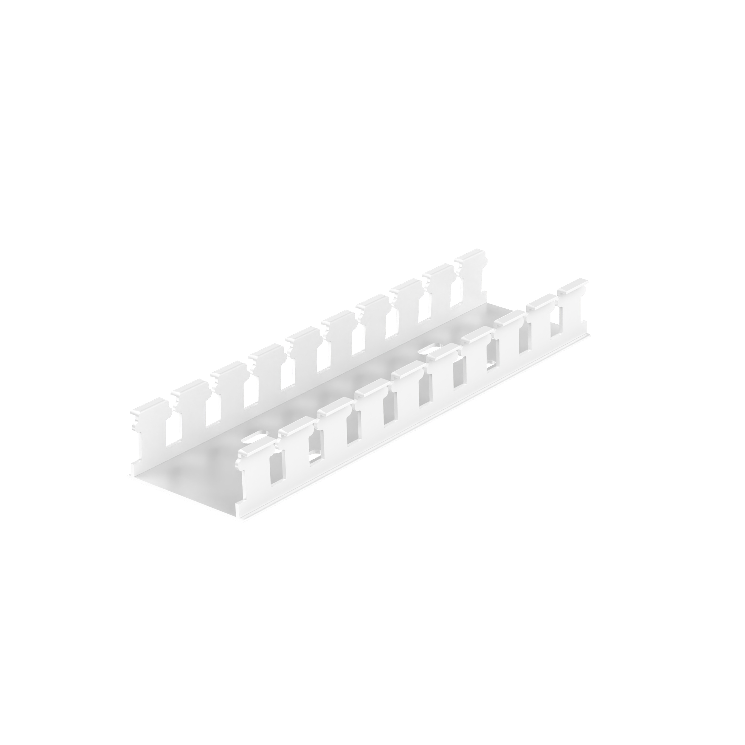 Geniş Yuvalı Kablo Kanalı, Beyaz, Halojen İçermeyen PPO, 54.4x27.4mm, 6'lı Paket