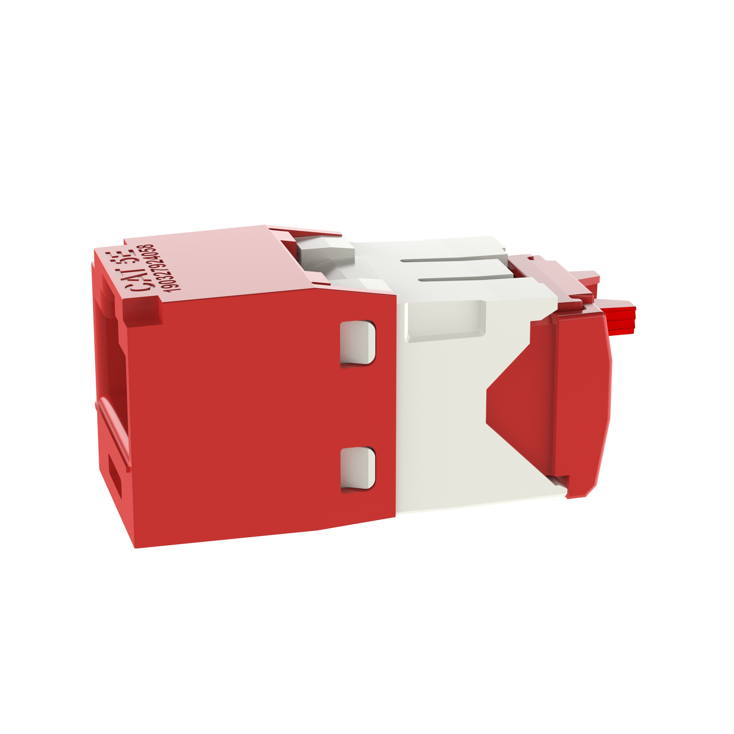 UTP RJ45 Cat 5e TG Jack Module, Red